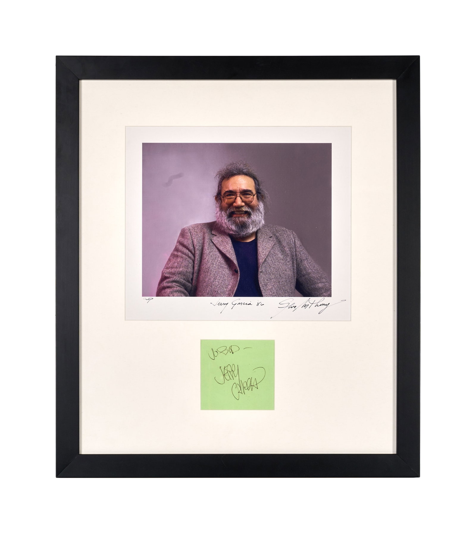 Jerry Garcia | Signed Page with Gene Anthony Signed Artists Proof Photo (1 of 2)