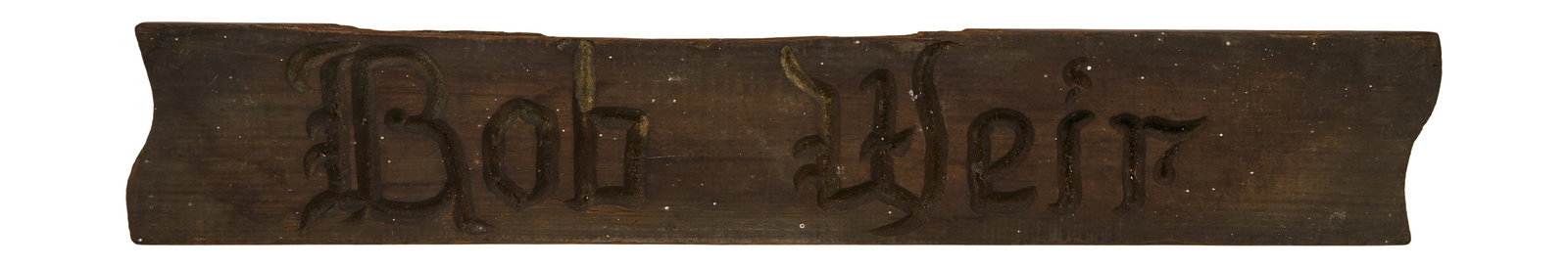 Winterland Ballroom | "Bob Weir" Dressing Room Plaque (1 of 3)