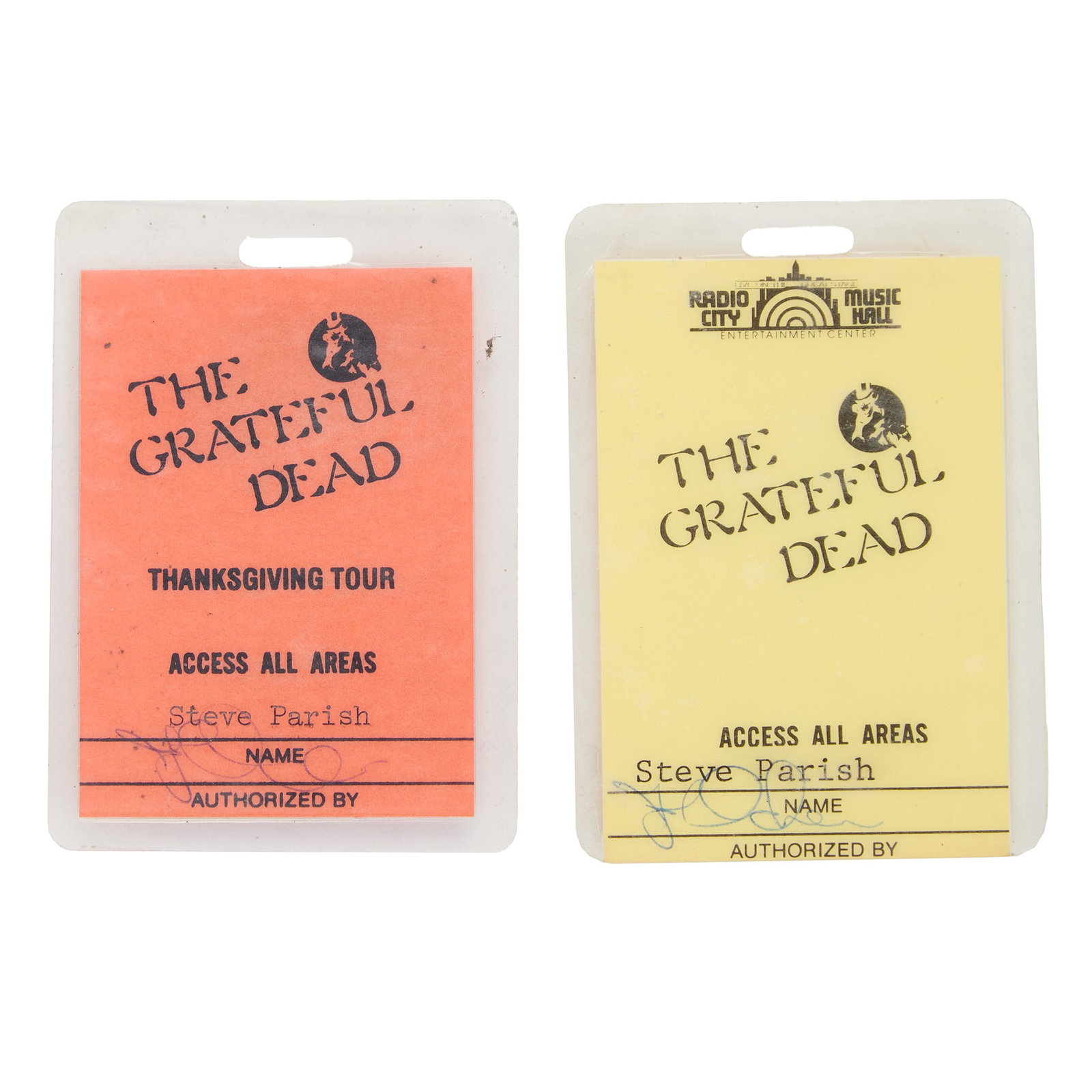 "Big Steve" Parish | 1980 Laminated All Access Passes (1 of 2)