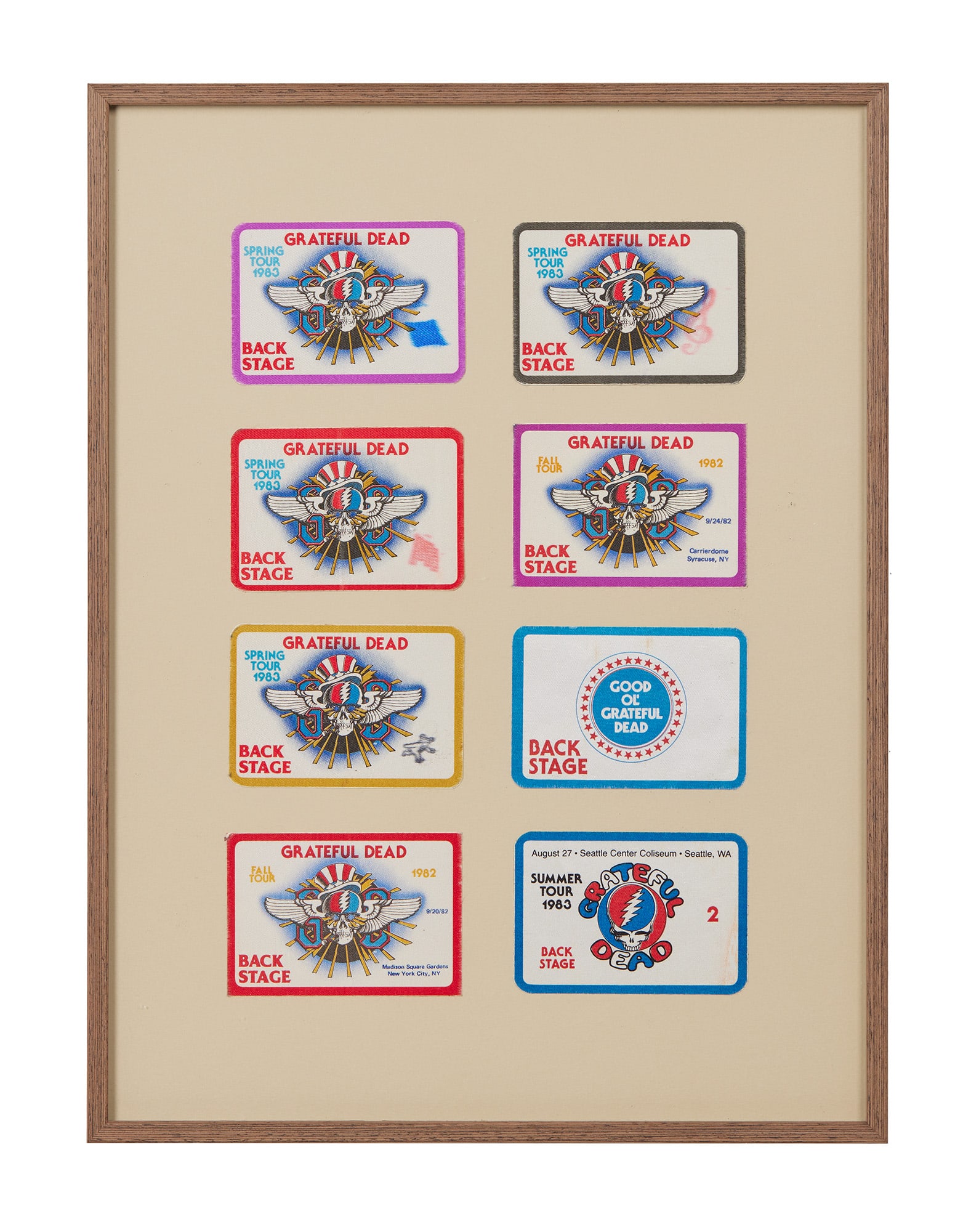 Grateful Dead | Framed Early 1980s Backstage Passes (1 of 1)