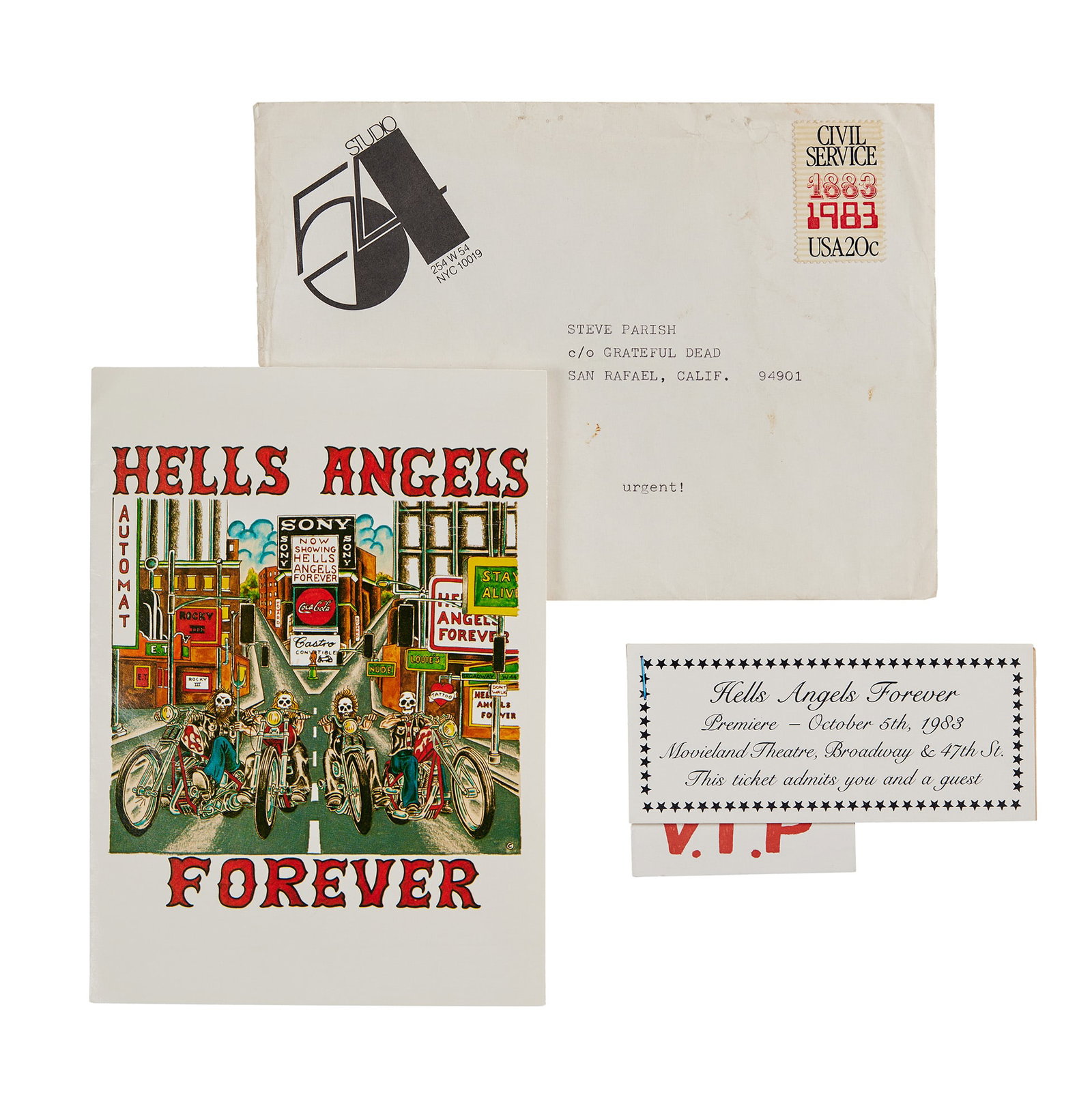 Hells Angels | 1983 "Hells Angels Forever" Premiere Invitation (1 of 3)