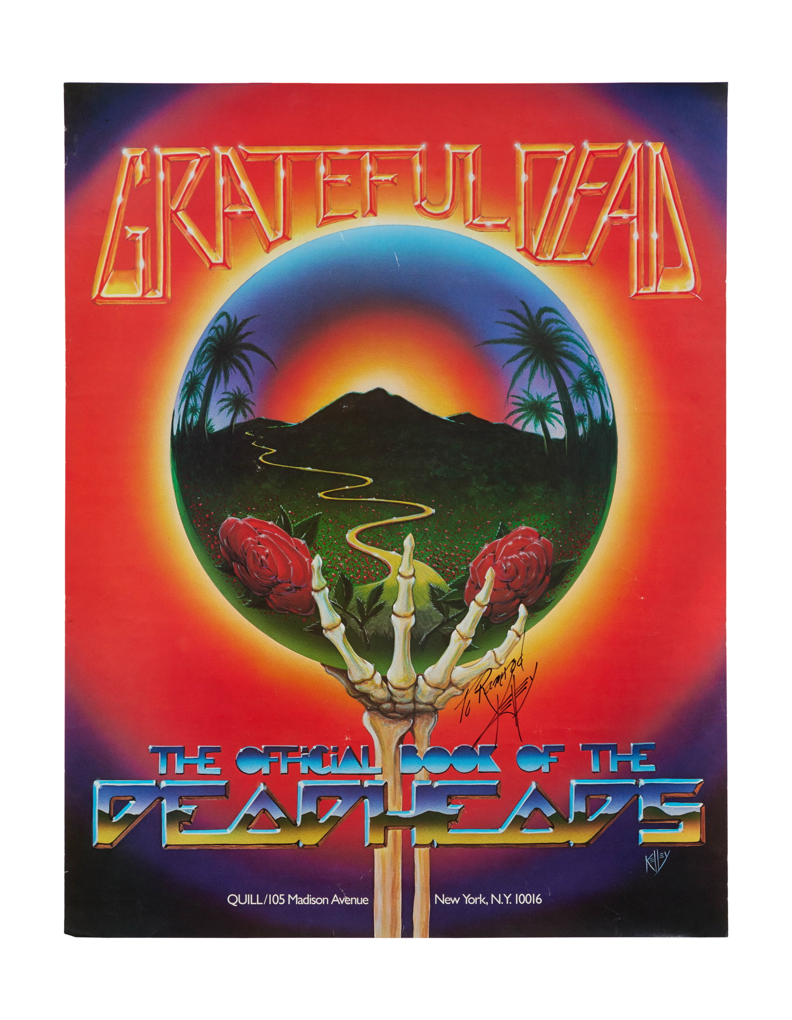 Alton Kelley | 1983 "The Official Book of the Dead Heads" Poster Signed to Lawrence "Ram Rod" (1 of 3)