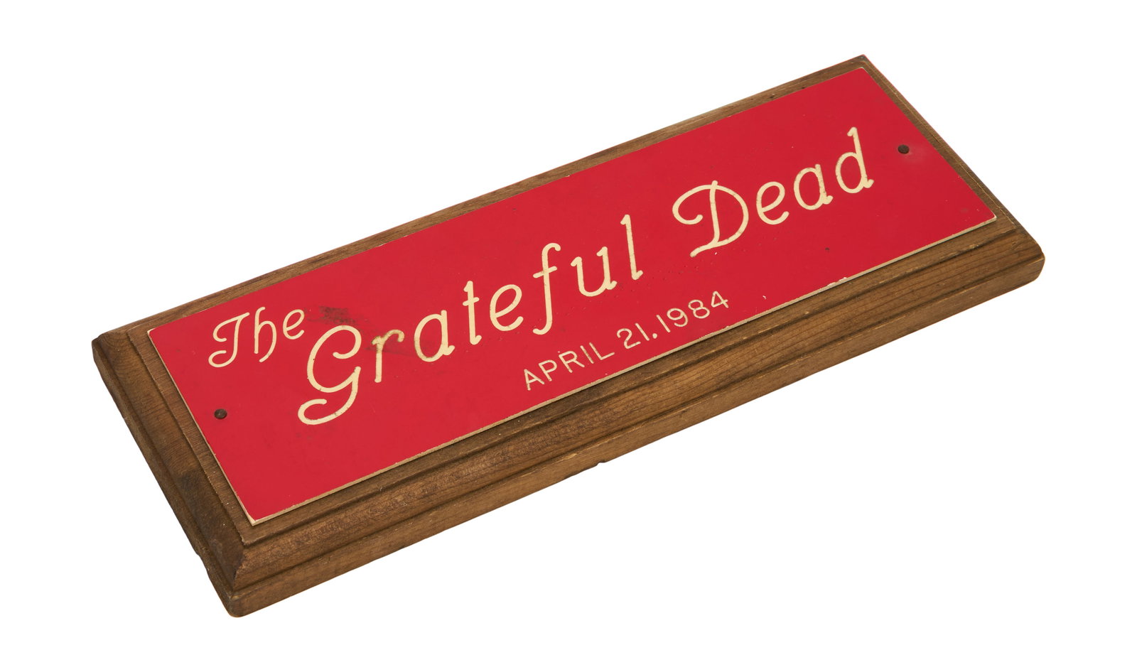 Grateful Dead | 1984 Philadelphia Civic Center Dressing Room Plaque (1 of 3)