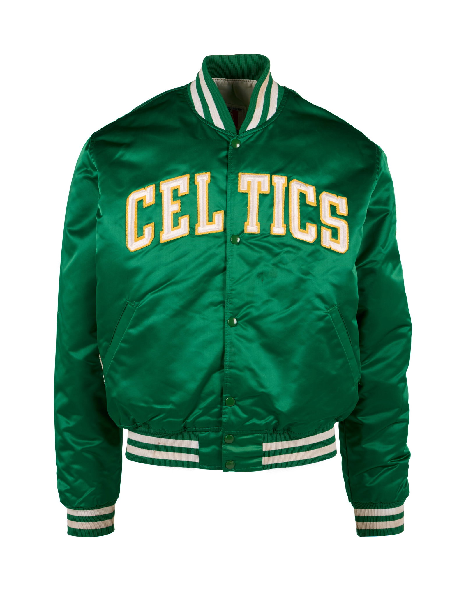 Lawrence "Ram Rod" Shurtliff | Vintage 1985 Team-Signed Boston Celtics Jacket with Laminated Passes (1 of 9)