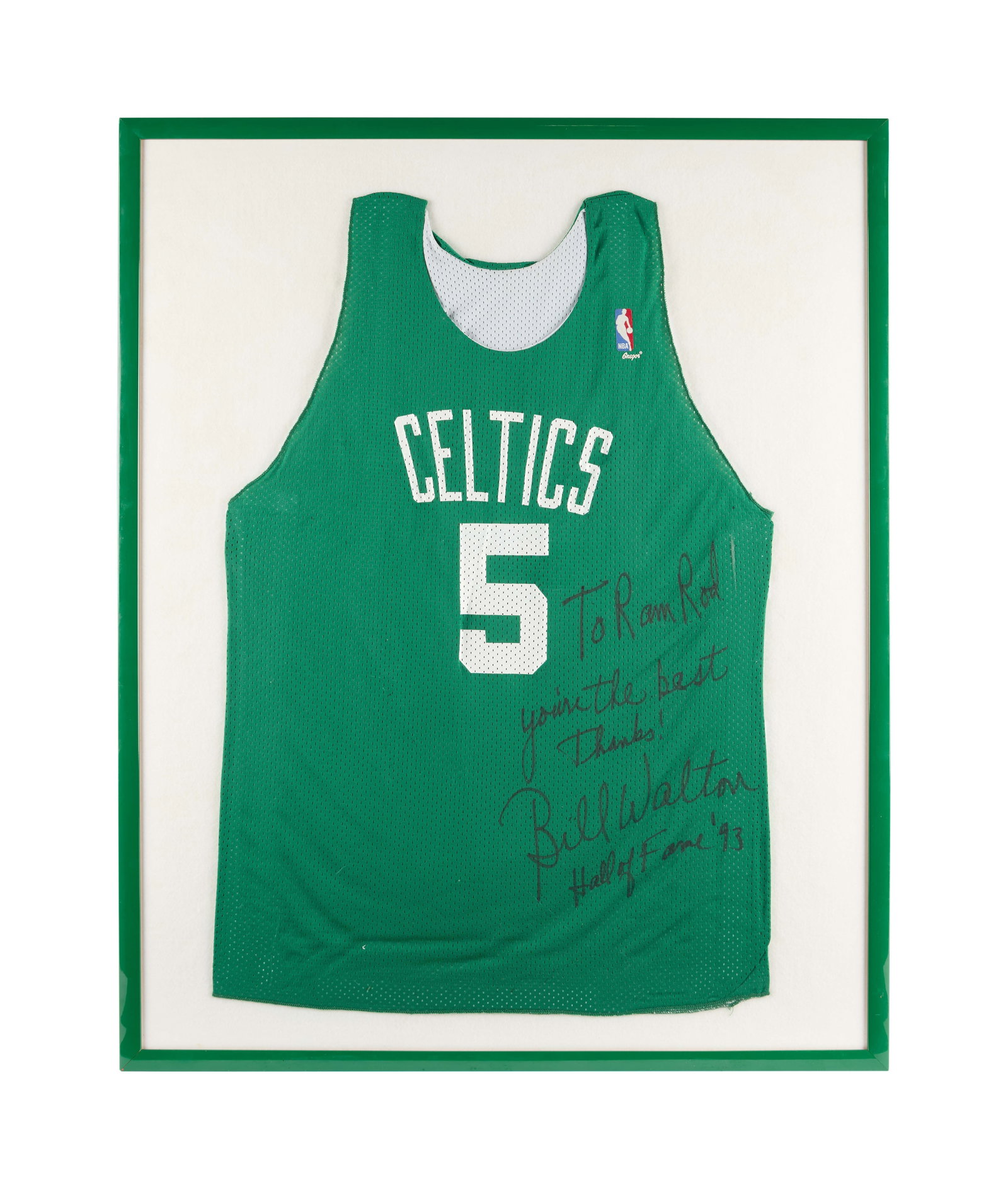 Bill Walton | Celtics Jersey Signed to Lawrence "Ram Rod" Shurtliff with Signed Photo and 1994 (1 of 3)