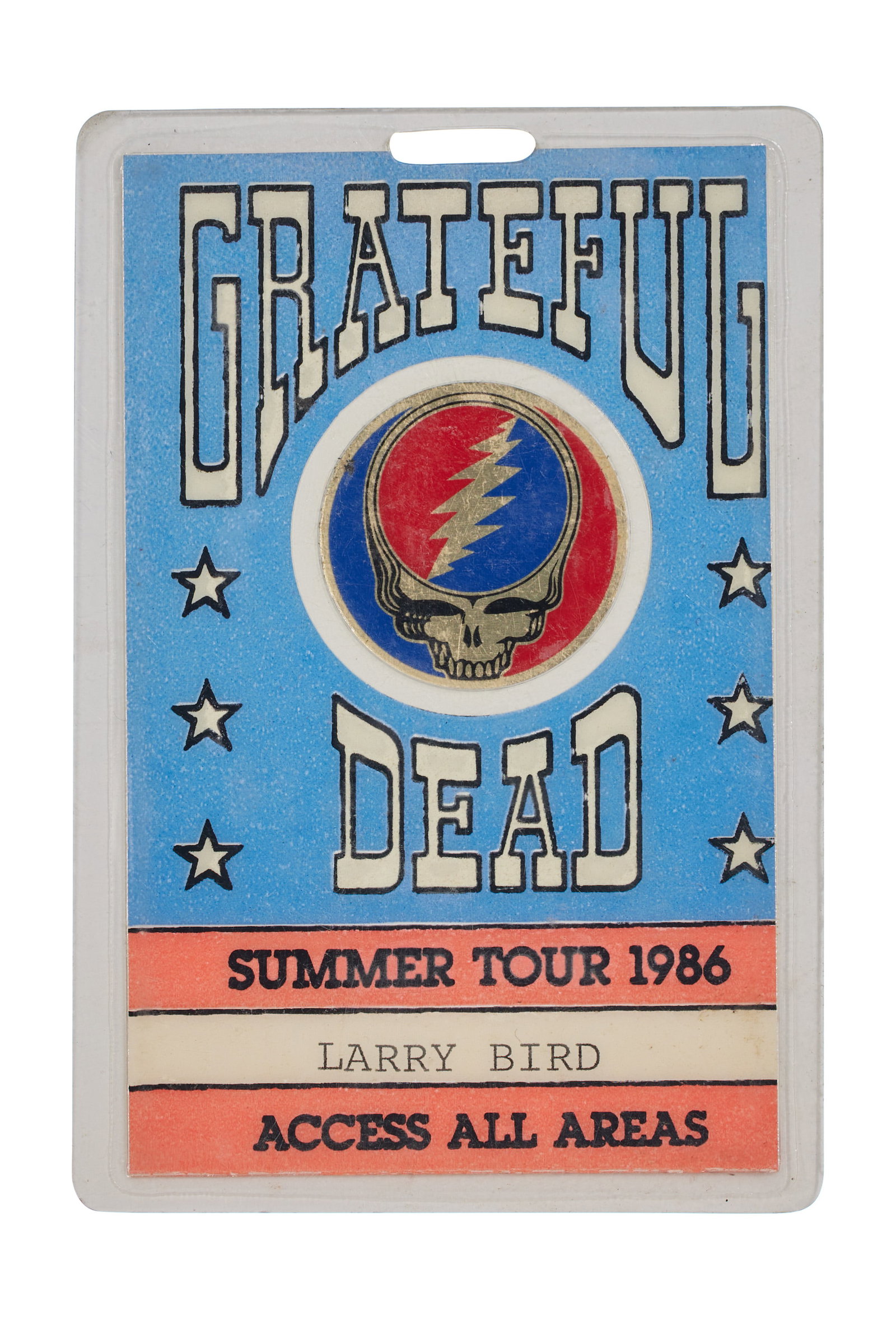 Larry Bird | 1986 Grateful Dead Summer Tour Backstage Pass (1 of 2)