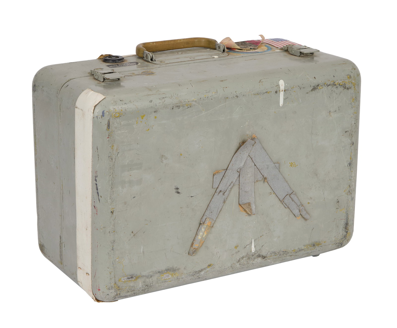 Grateful Dead | Grey Zero Manufacturing Tour Case for Cables: A gray aluminum case made by Zero Manufacturing (Model #D21817A), dated 1987, purchased as surplus from HalTech in San Jose and used by Grateful Dead crew for storing cables. This empty case has