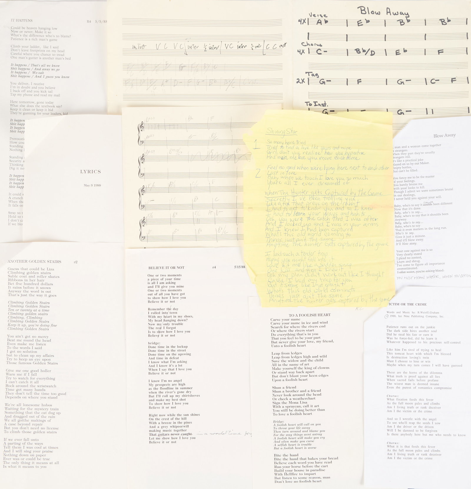 Jerry Garcia | 1988-1993 Tour Rehearsal Folder (1 of 4)