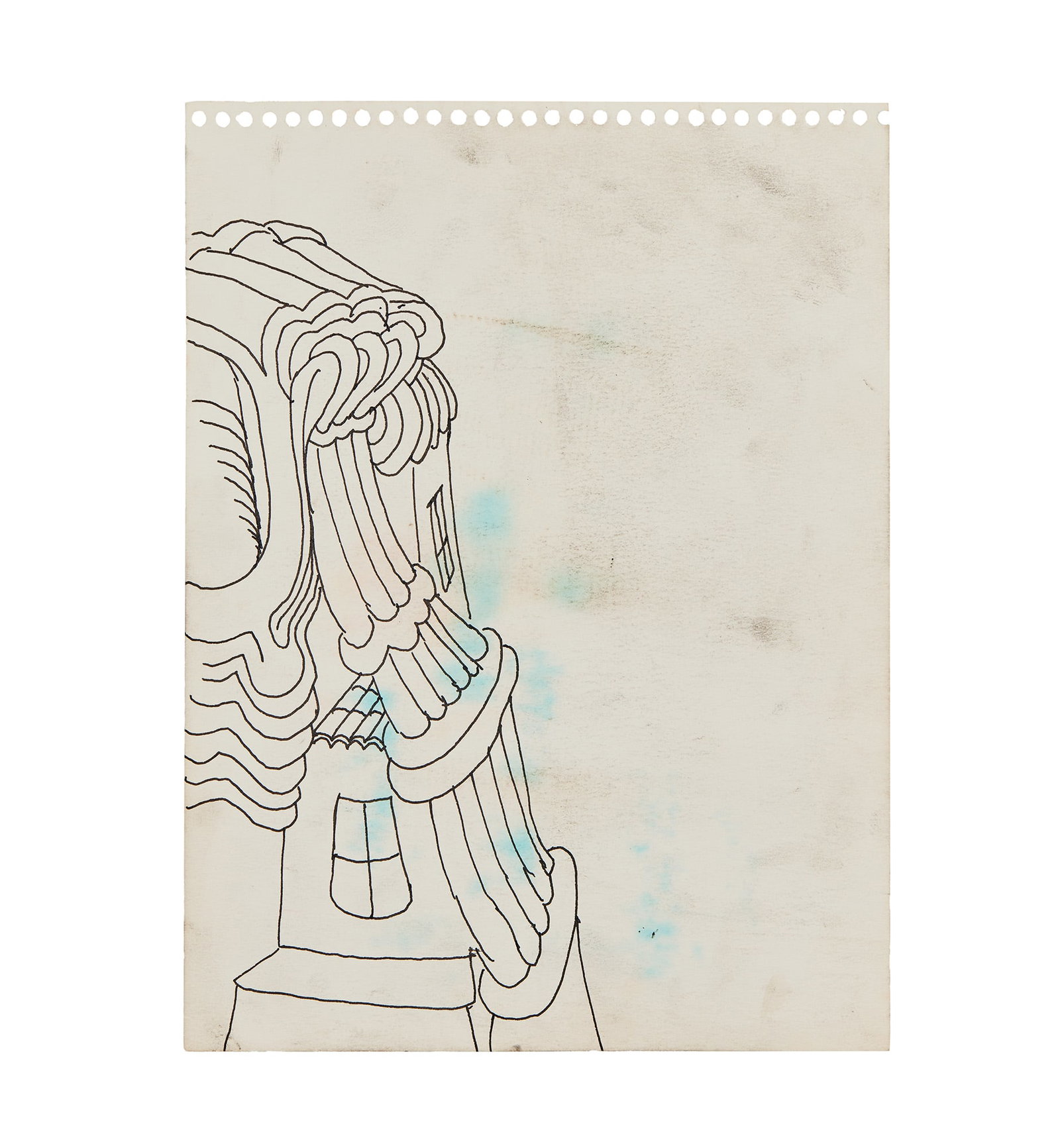 Jerry Garcia | Original Pen Drawing (Building Sideview) (1 of 2)