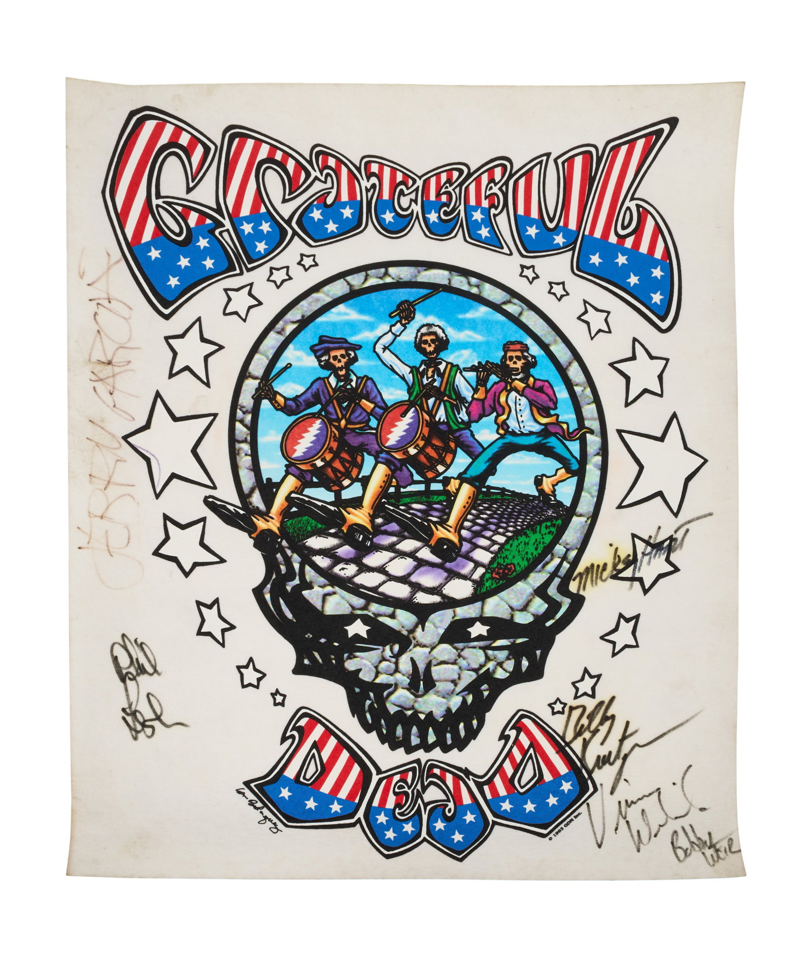 Grateful Dead | Band-Signed 25th Anniversary Banner (1 of 5)