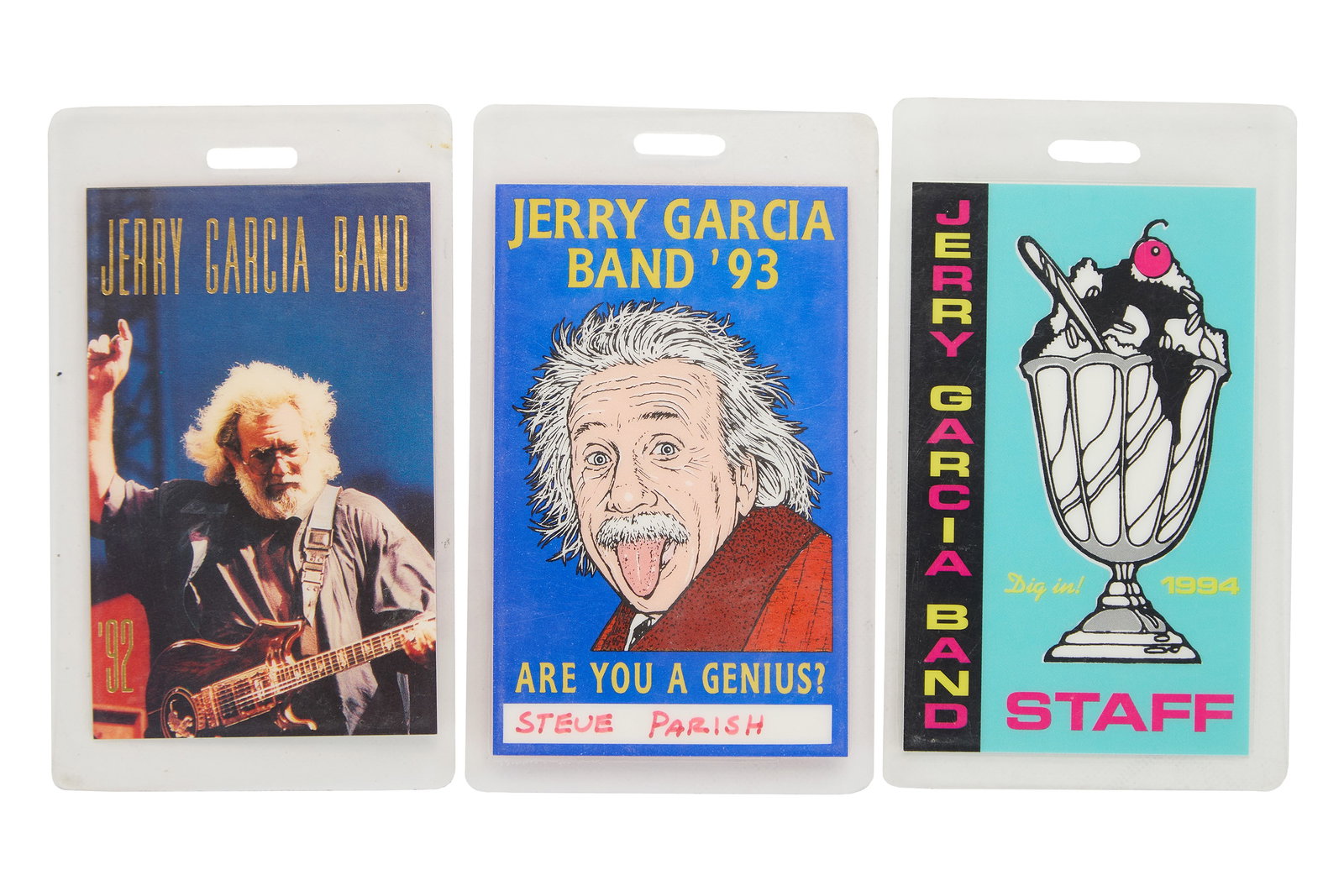 "Big Steve" Parish | 1992-1994 Jerry Garcia Band Laminated All Access Passes (1 of 2)