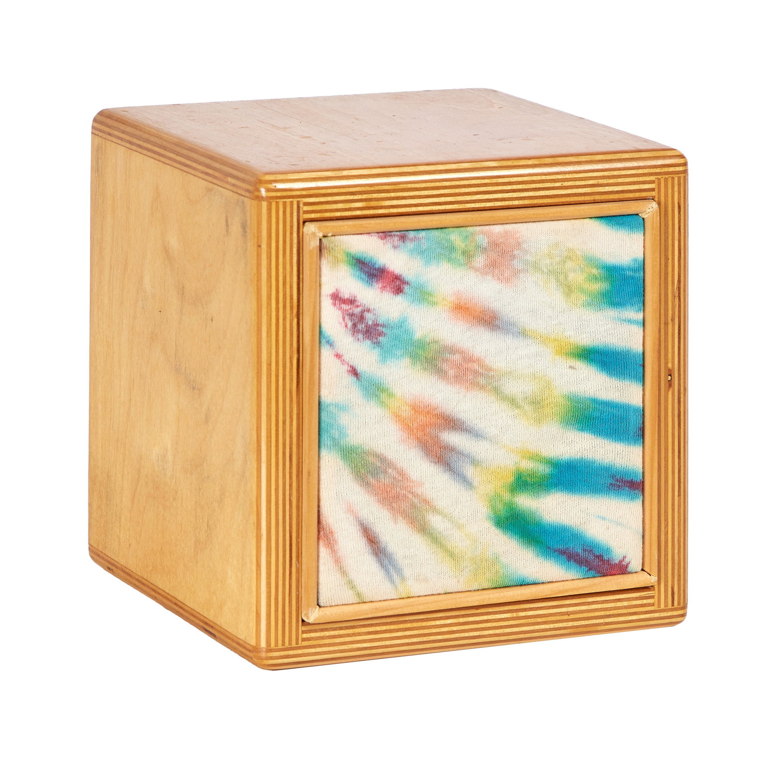 Hard Truckers | Small Plywood Speaker Enclosure with 4.5 Inch Speaker and Tie Dye Grille Cloth (C) (1 of 3)