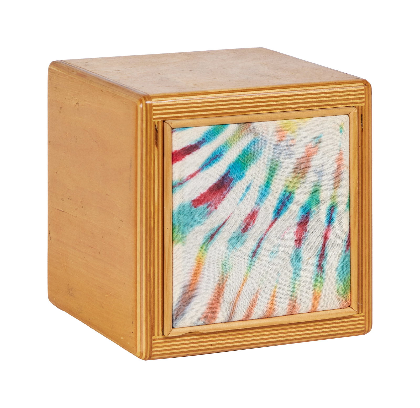 Hard Truckers | Small Plywood Speaker Enclosure with 4.5 Inch Speaker and Tie Dye Grille Cloth (D) (1 of 3)