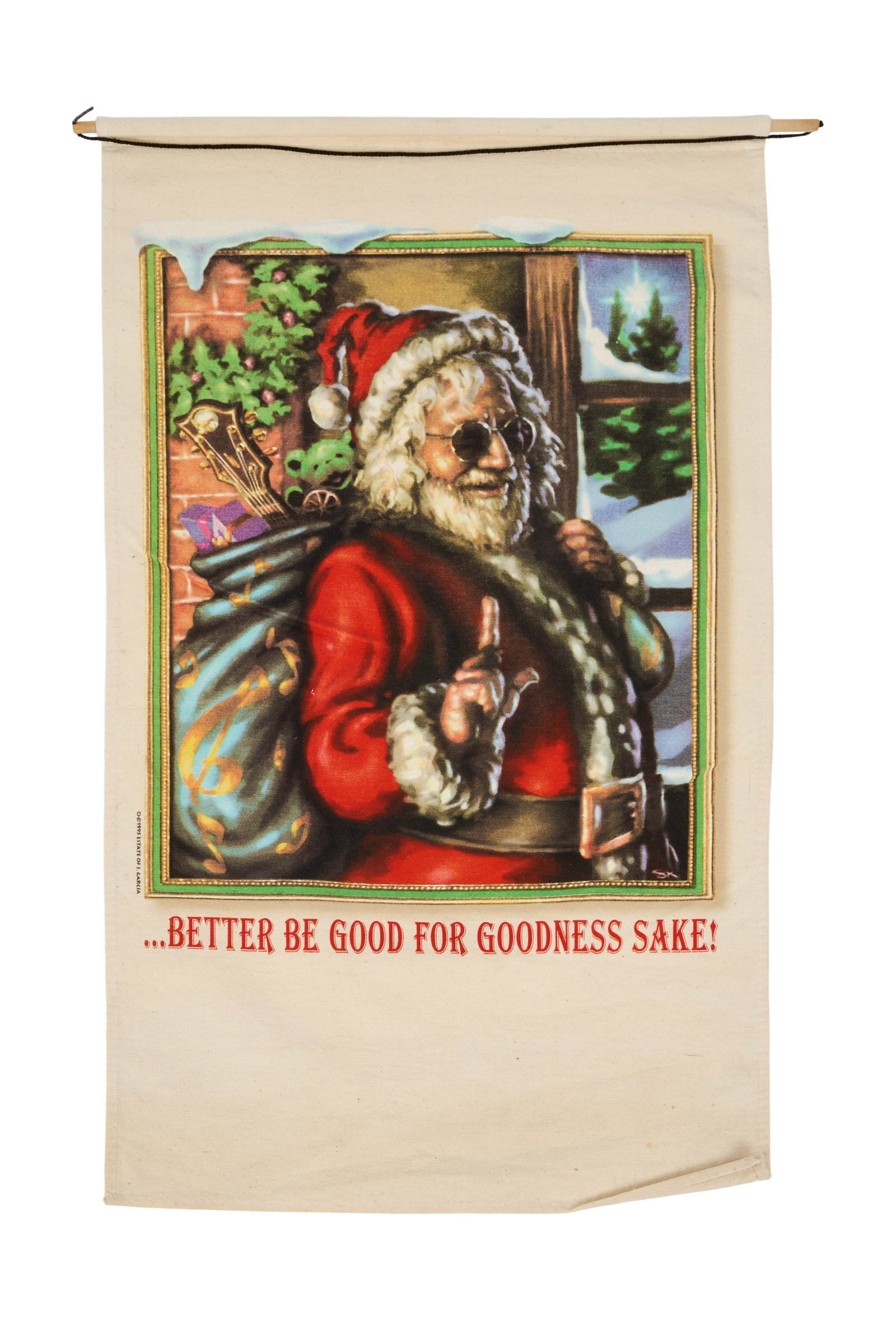 Jerry Garcia | "Jerry Christmas" Santa Claus Banner (1 of 2)