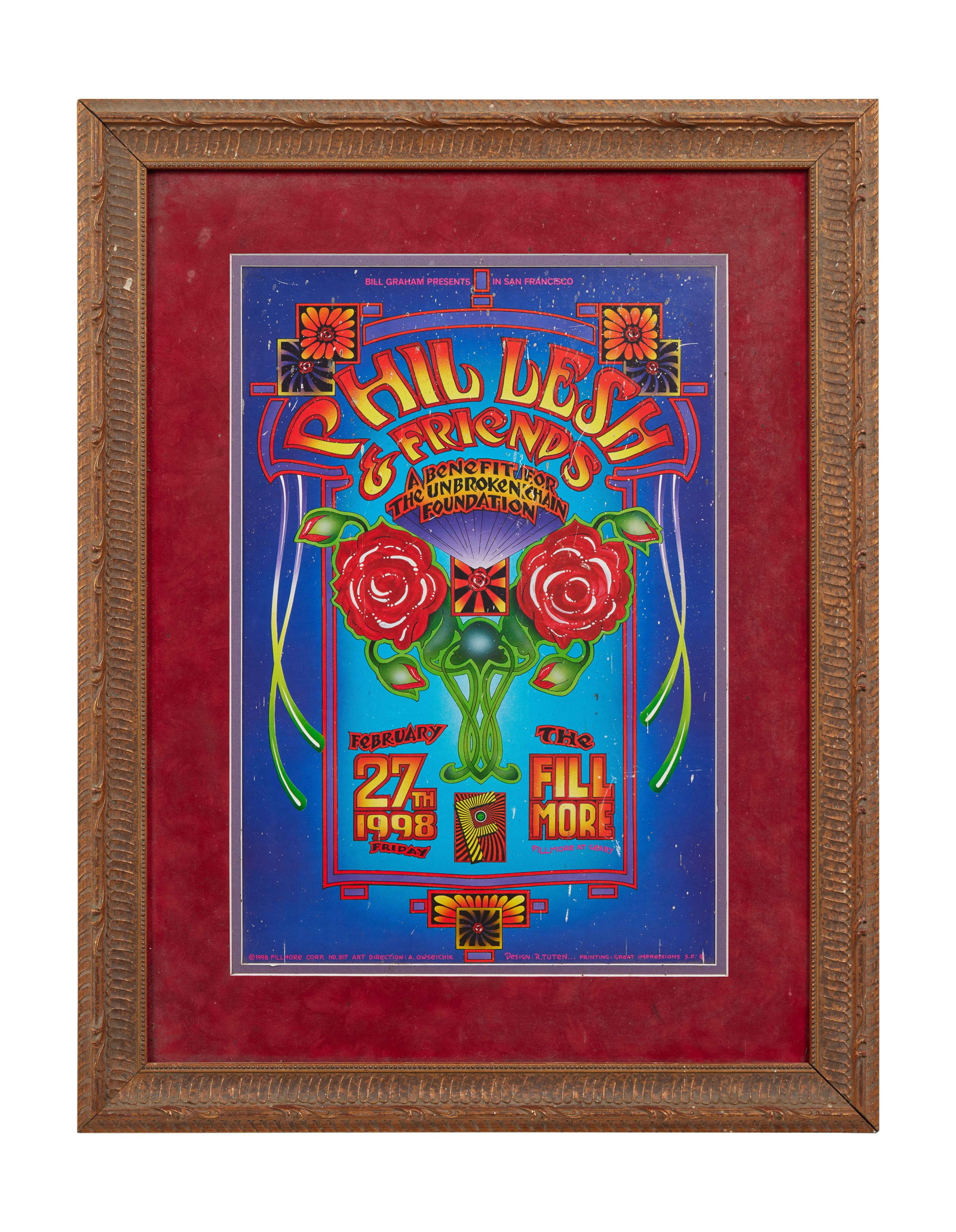 Phil Lesh and Friends | 1998 "Benefit for the Unbroken Chain Foundation" Poster (1 of 1)