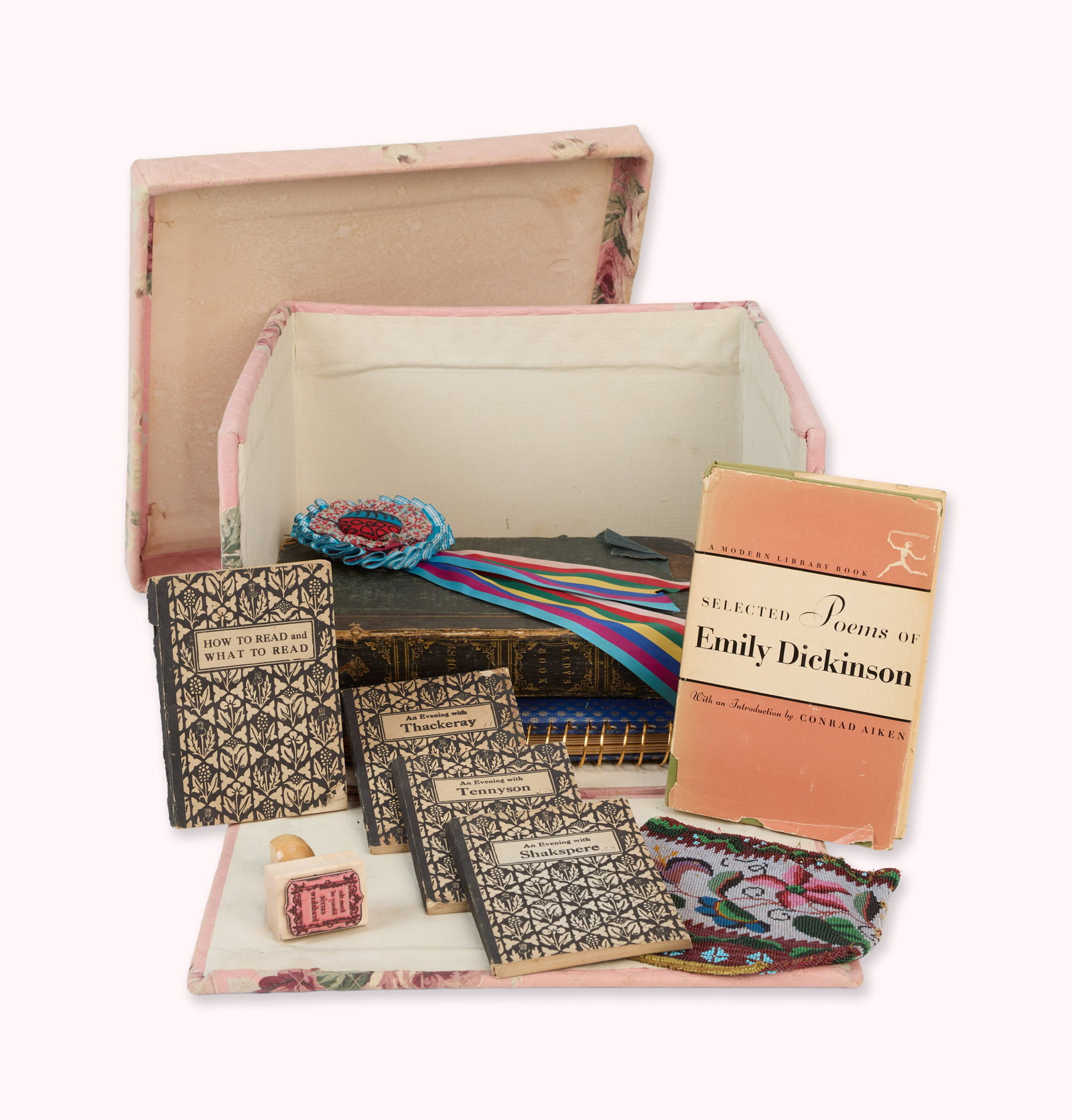 And Just Like That... | Carrie Bradshaw Parlor Library Items: A collection of items that decorated the set of Carrie Bradshaw's Gramercy townhouse in the third season of And Just Like That? (HBO Max, 2021-2025). First is a set of vintage books: four small 