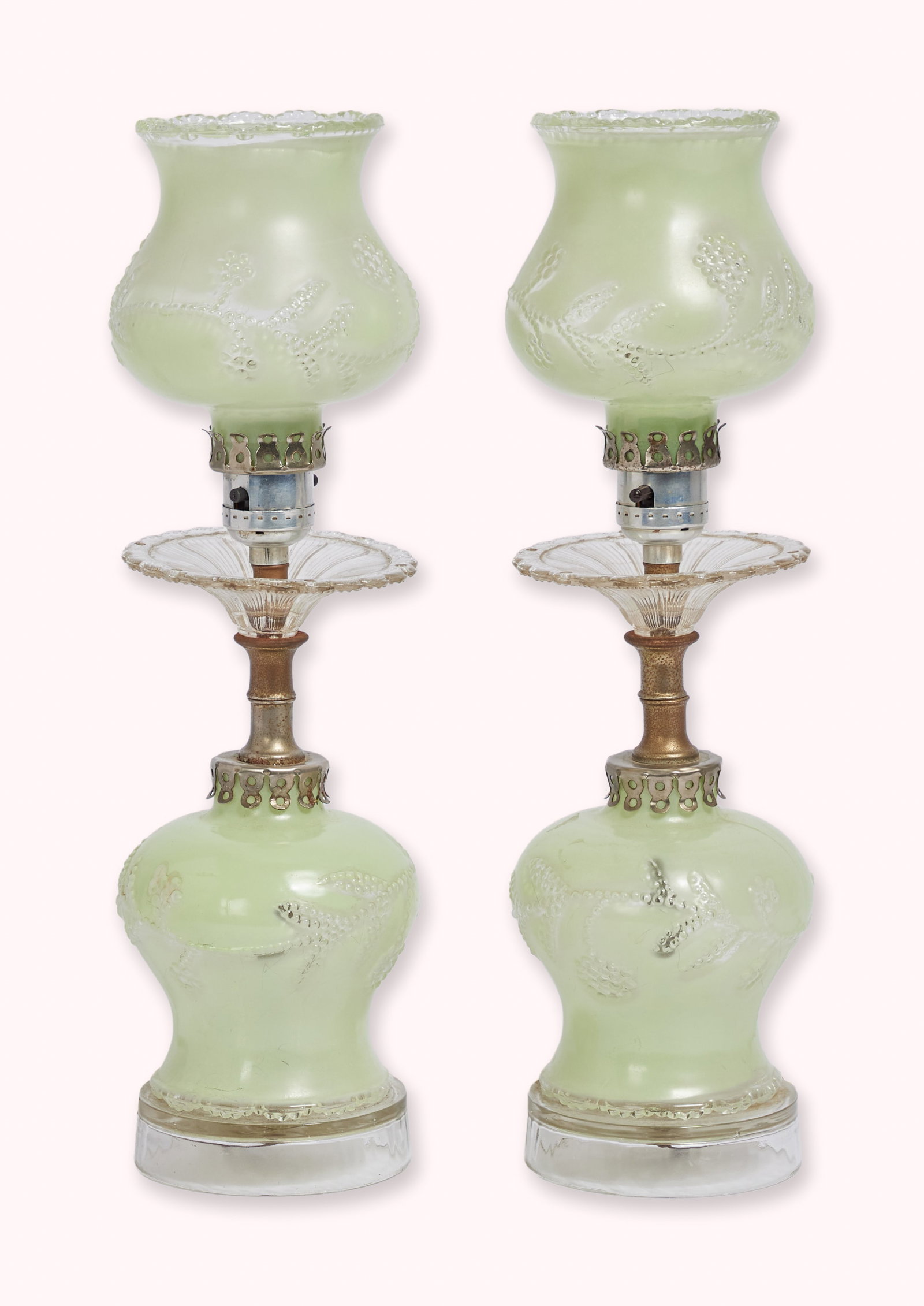 And Just Like That... | Carrie Bradshaw's Pair of Green Glass Table Lamps (1 of 2)