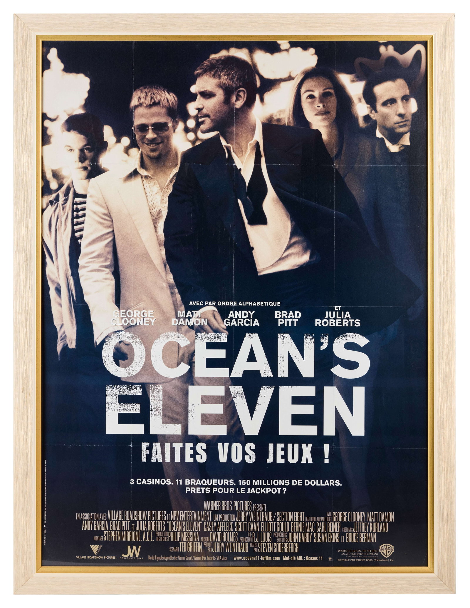 Jerry Weintraub | "Ocean's Eleven" Framed Oversized French Poster (1 of 2)