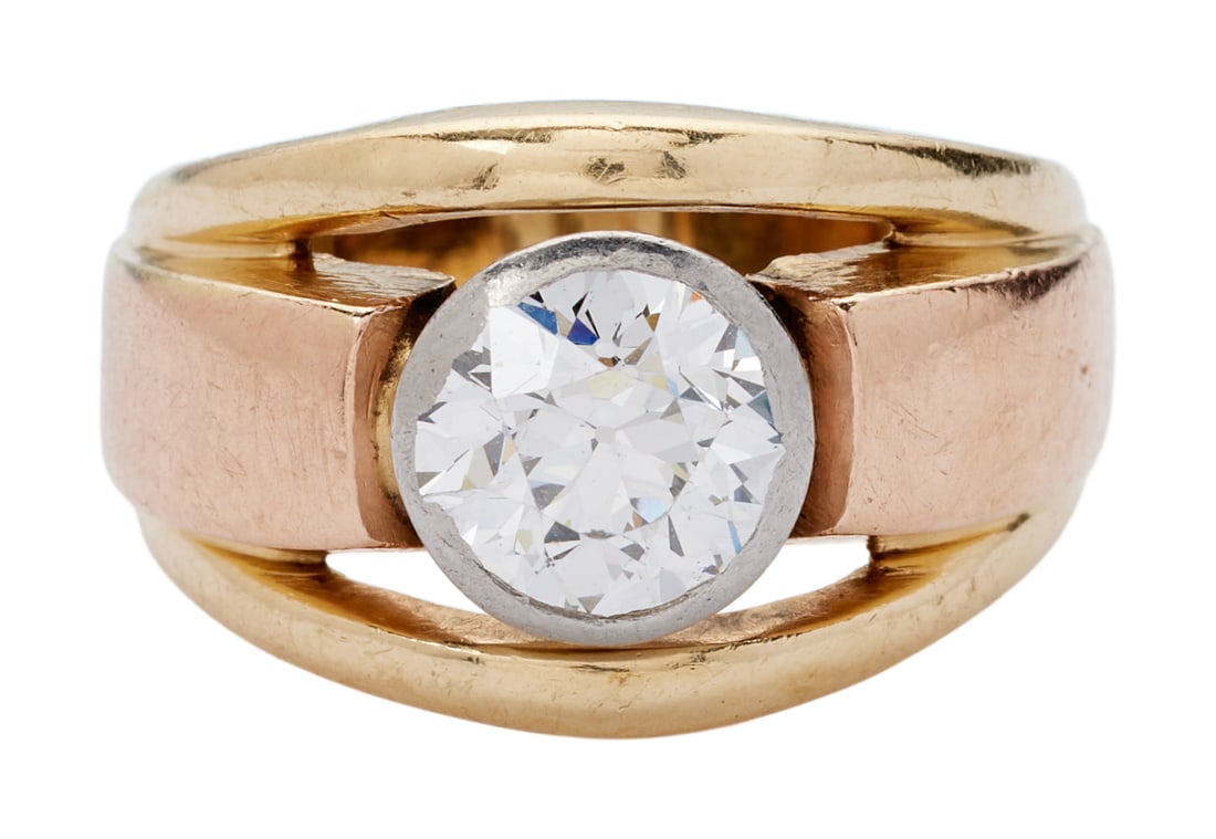 Jerry Weintraub | Bicolor Gold and Diamond Ring (1 of 3)