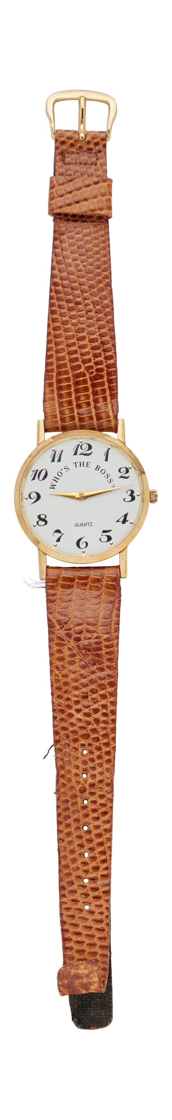 Jerry Weintraub | Group of Wristwatches: Comprising a 14k yellow gold ladies wristwatch with a blue and green dial and navy blue leather strap; a sterling silver ladies wristwatch with a lapis lazuli dial and bezel; a 'Who's the Boss?' wrist