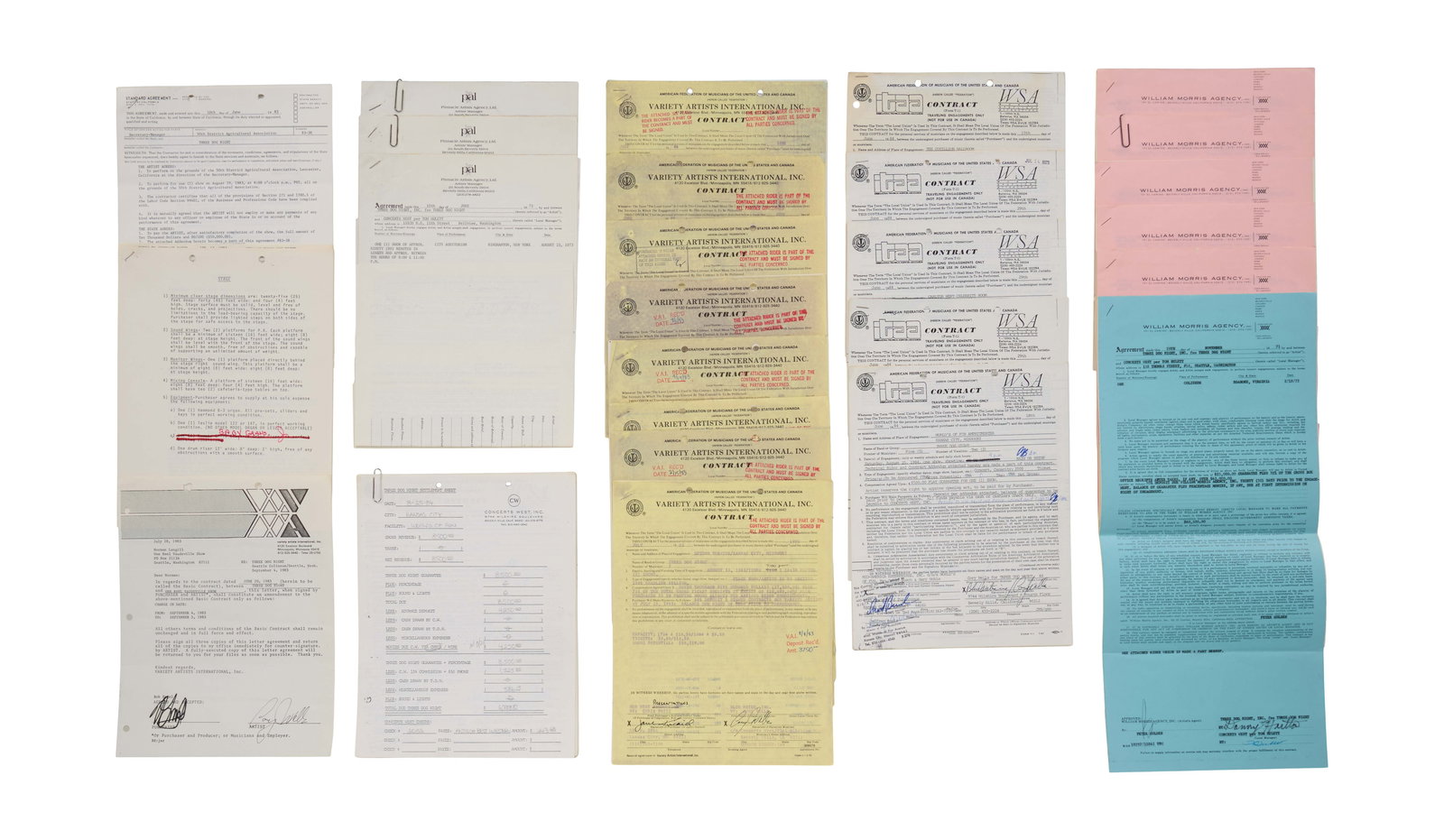 Jerry Weintraub | Three Dog Night Signed Contract Archive (1 of 1)