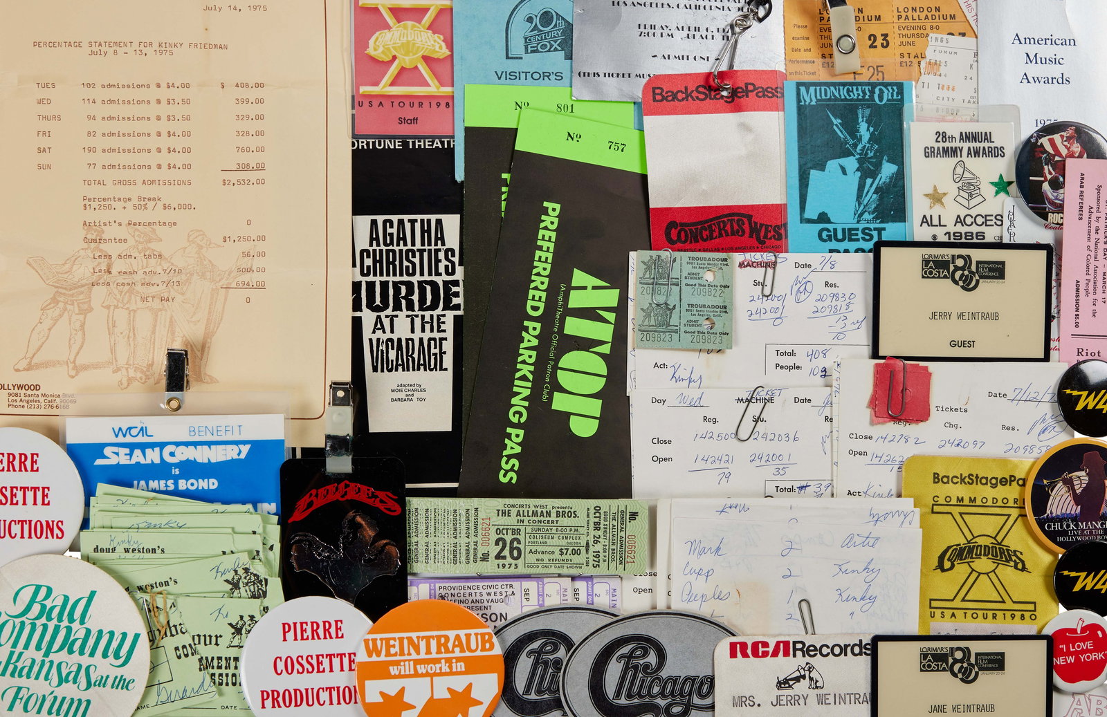 Jerry Weintraub | Miscellaneous Concert Tickets and Passes (1 of 1)