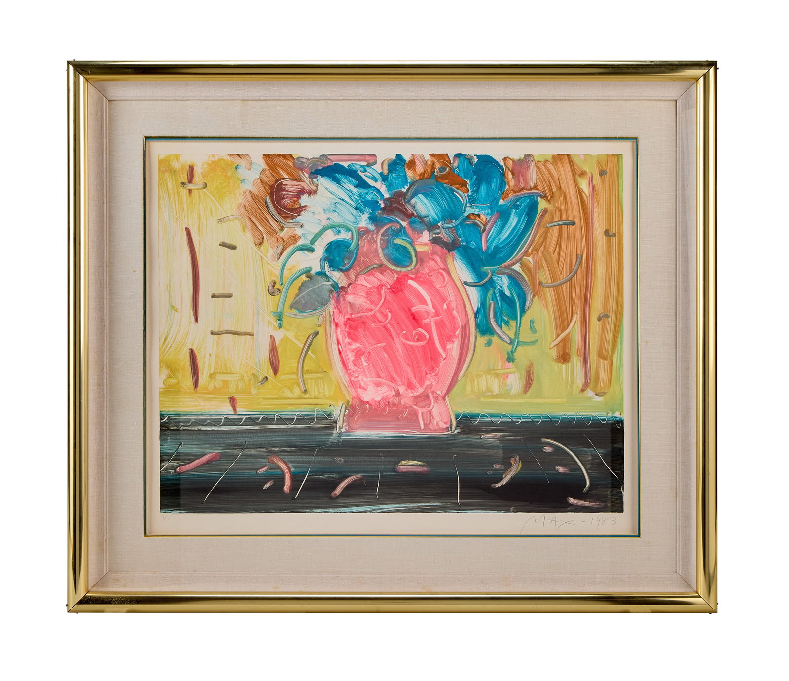 Jerry Weintraub | Red Vase Monoprint (1 of 4)