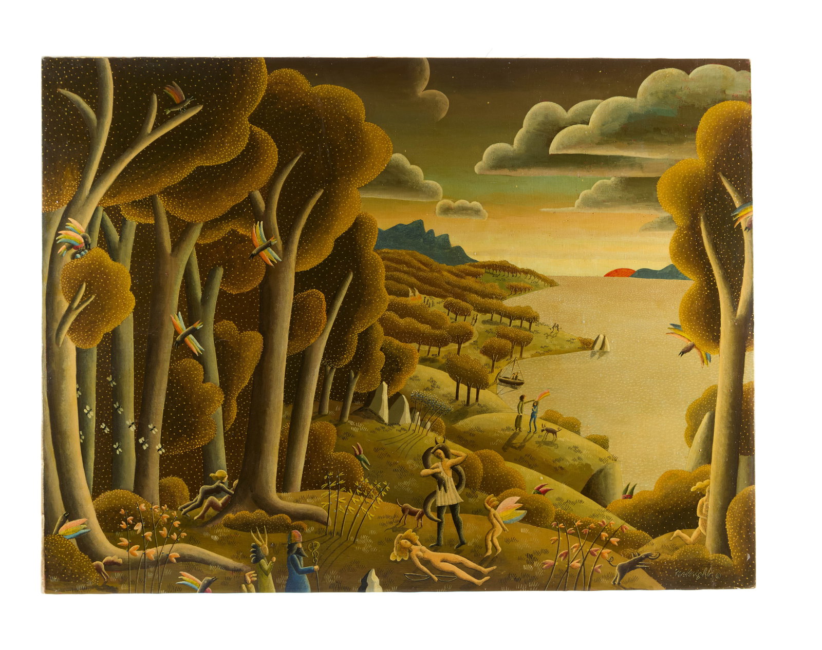 Jerry Weintraub | Thomas McKnight Surrealist Landscpae Painting (1 of 3)