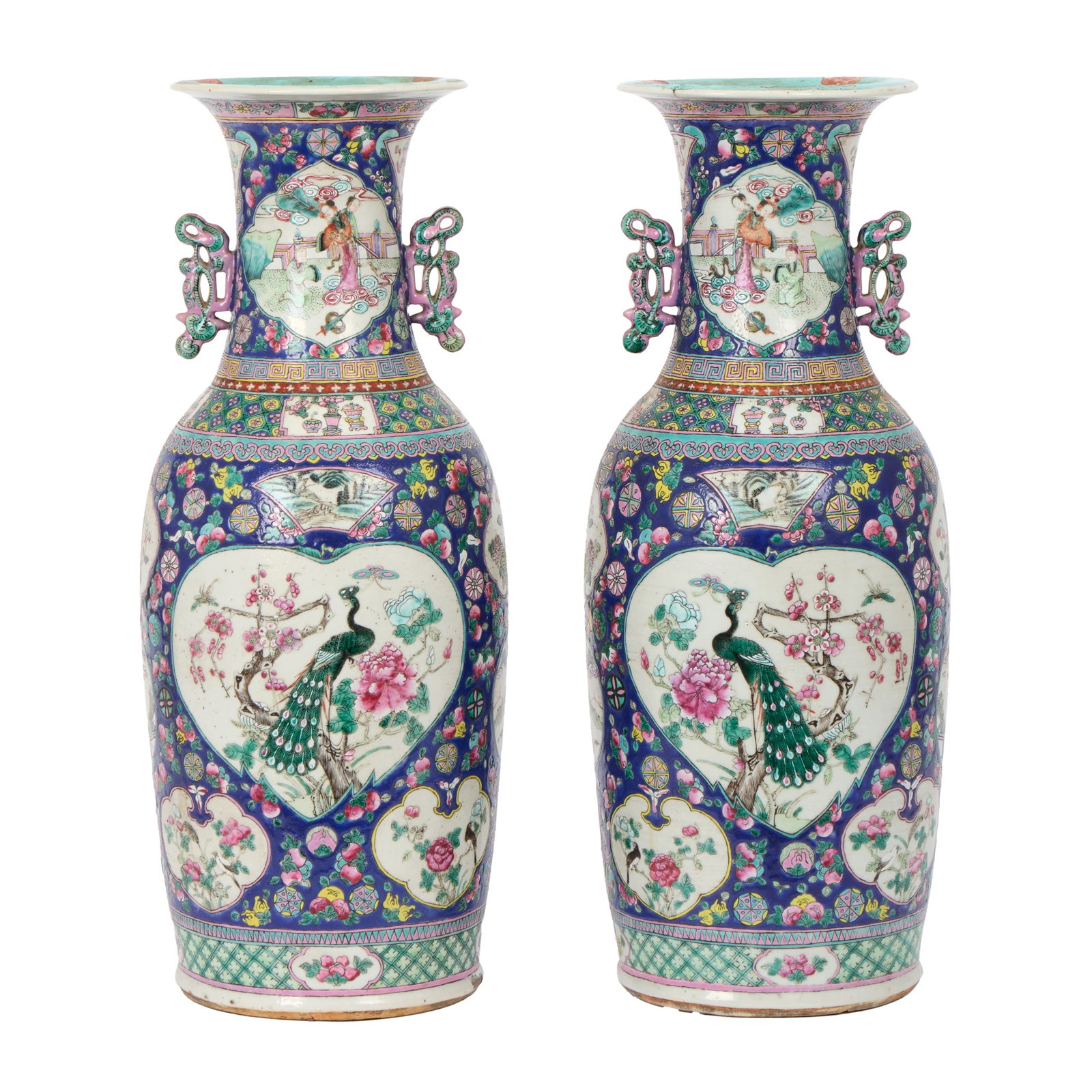 Jerry Weintraub | Pair of Chinese Famille Rose Palace Vases (1 of 3)