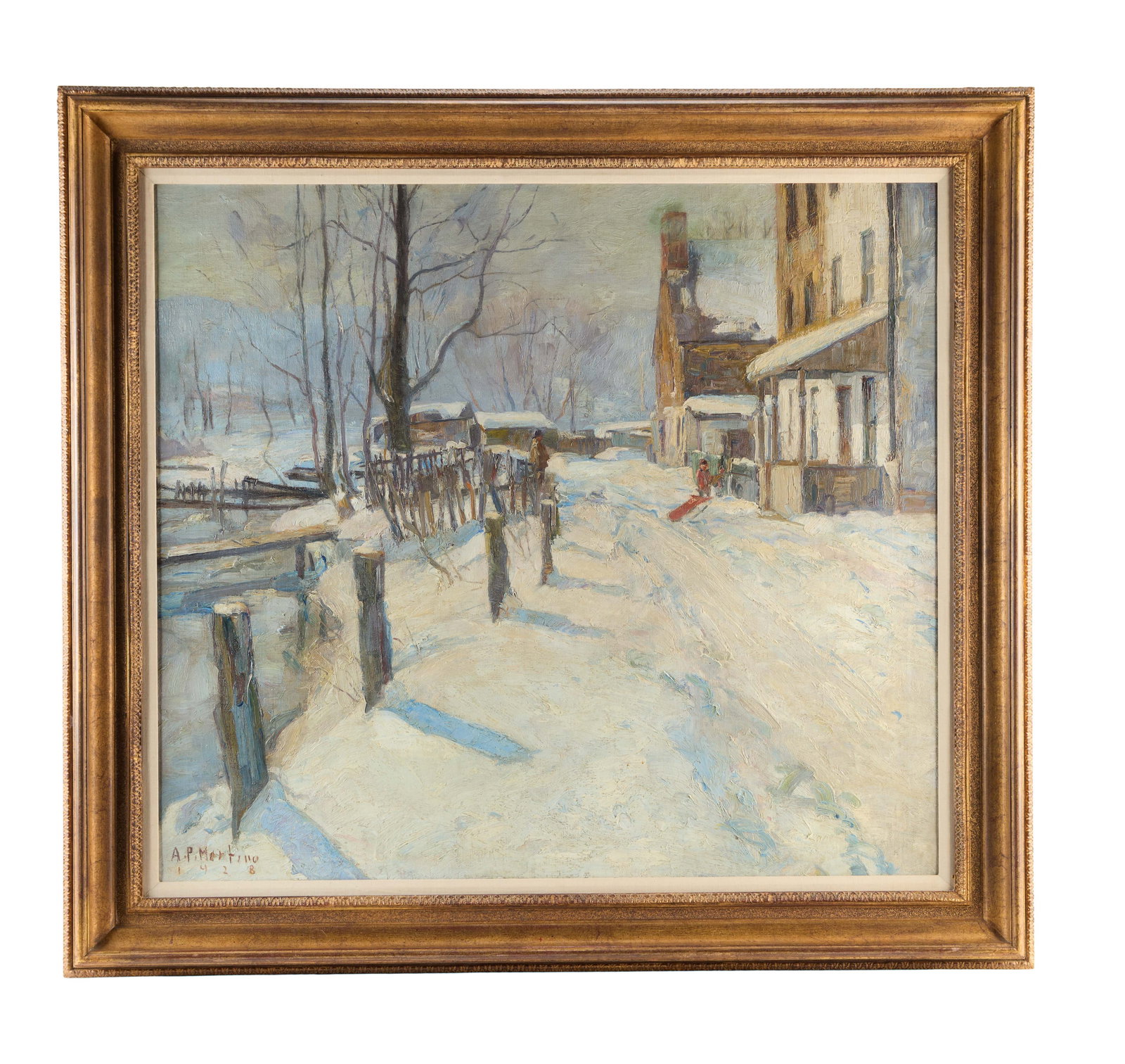 Jerry Weintraub | Antonio Martino Snowy Street Painting (1 of 3)