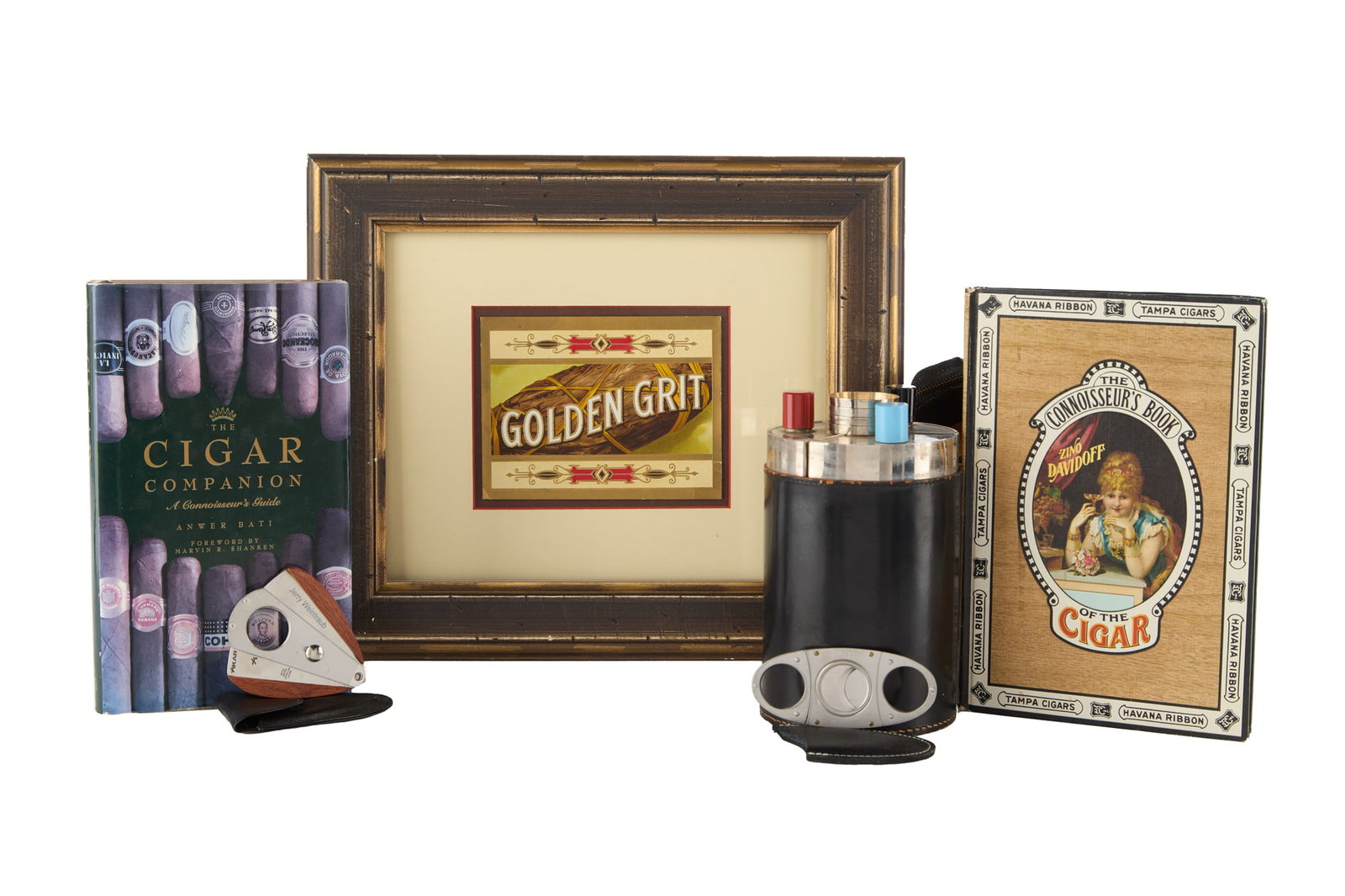Jerry Weintraub | Cigar Ephemera and Personalized Travel Flask Set (1 of 4)