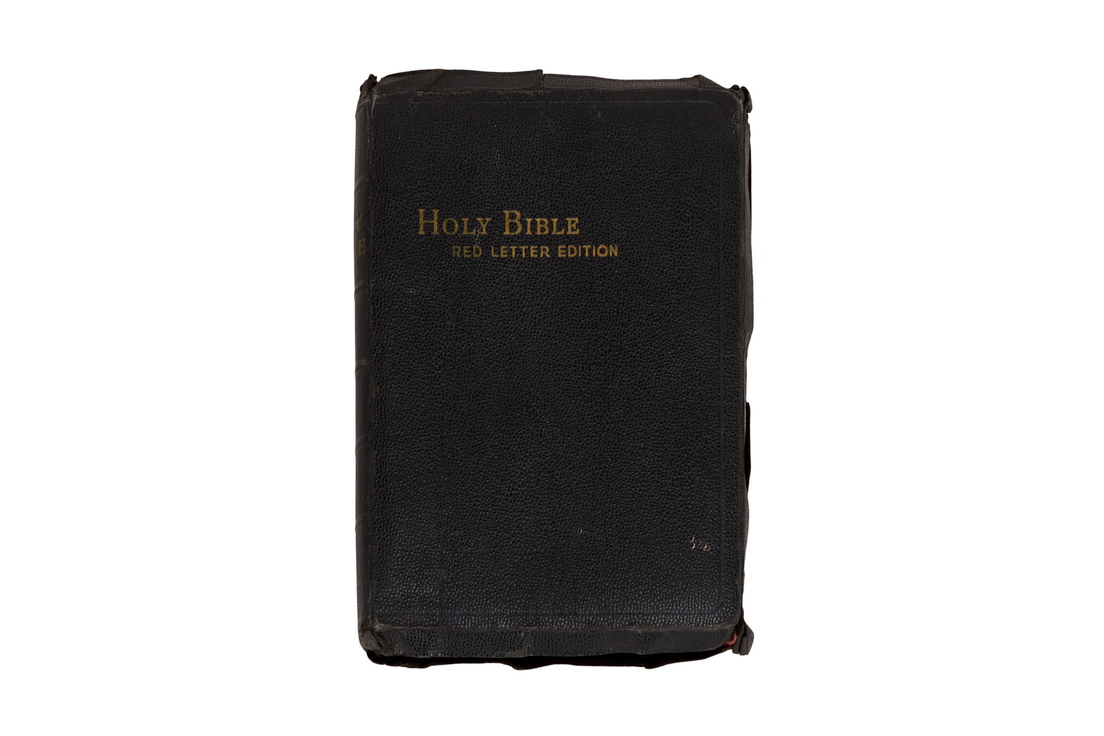 Hank Williams Sr. | Issued Holy Bible: A black leather-bound Holy Bible - Red Letter Edition, issued to Hank Williams Sr. by Mrs. Maria Smith. Hank Williams Sr. was deeply religious, rooted in a Southern Baptist upbringing, though hi