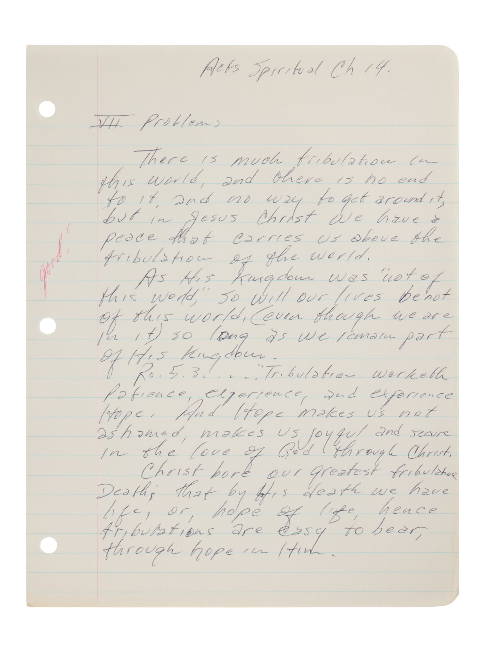 Johnny Cash | Handwritten Spiritual Essay (1 of 2)