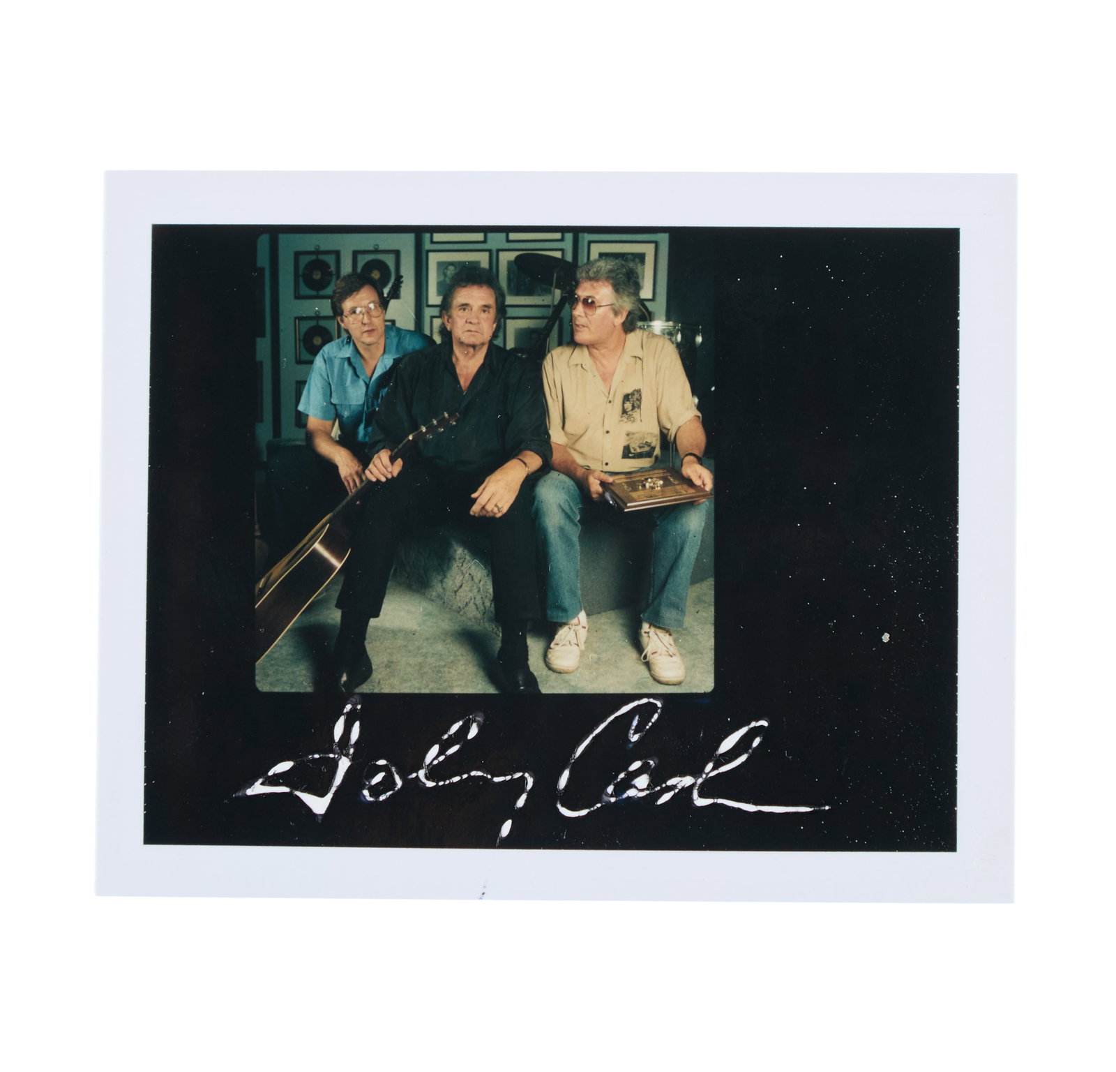 Johnny Cash | Scratch Signed Polacolor Photo (1 of 2)