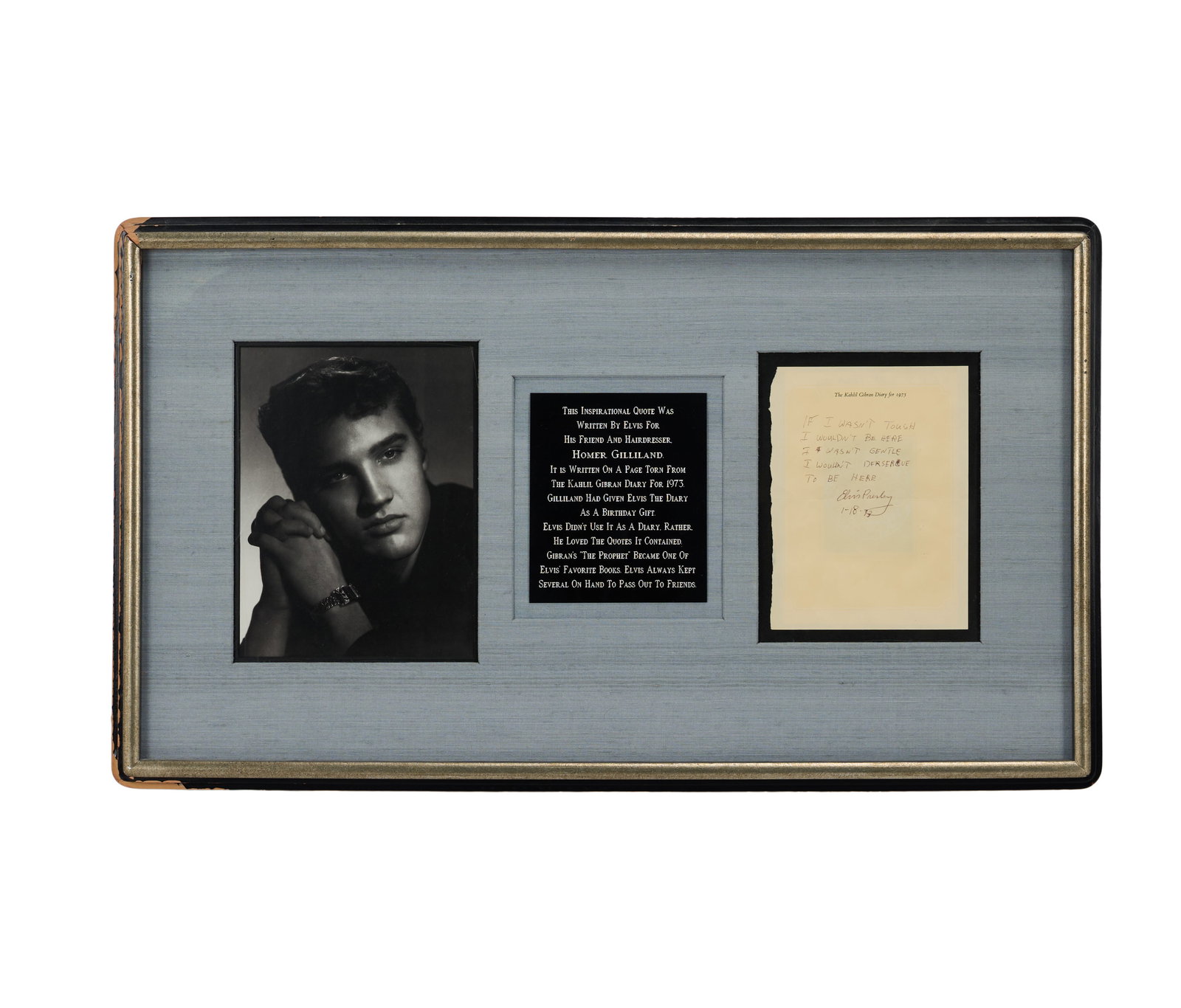 Elvis Presley | 1973 Signed Handwritten Memo for Homer "Gill" Gilliland (1 of 3)