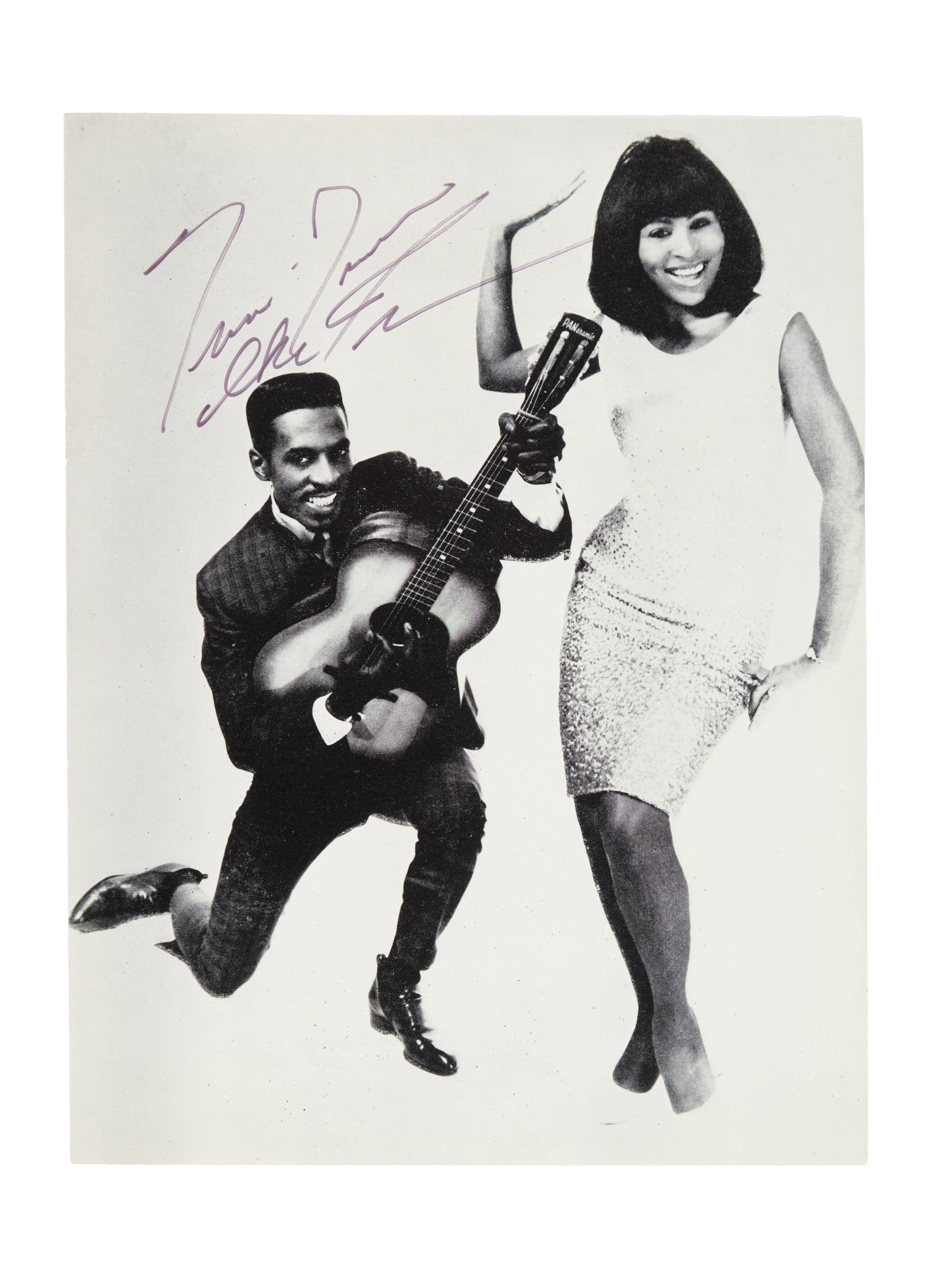 Ike and Tina Turner | Signed Photo: A photo of Ike and Tina Turner, signed by them in black marker. Accompanied by a Certificate of Authenticity from Roger Epperson Authentication Ltd. (REAL).