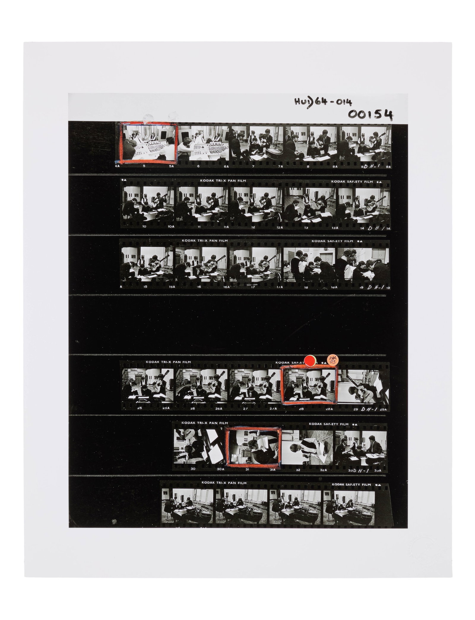 The Beatles | David Hurn "A Hard Day's Night" Contact Sheet Poster Print (1 of 4)