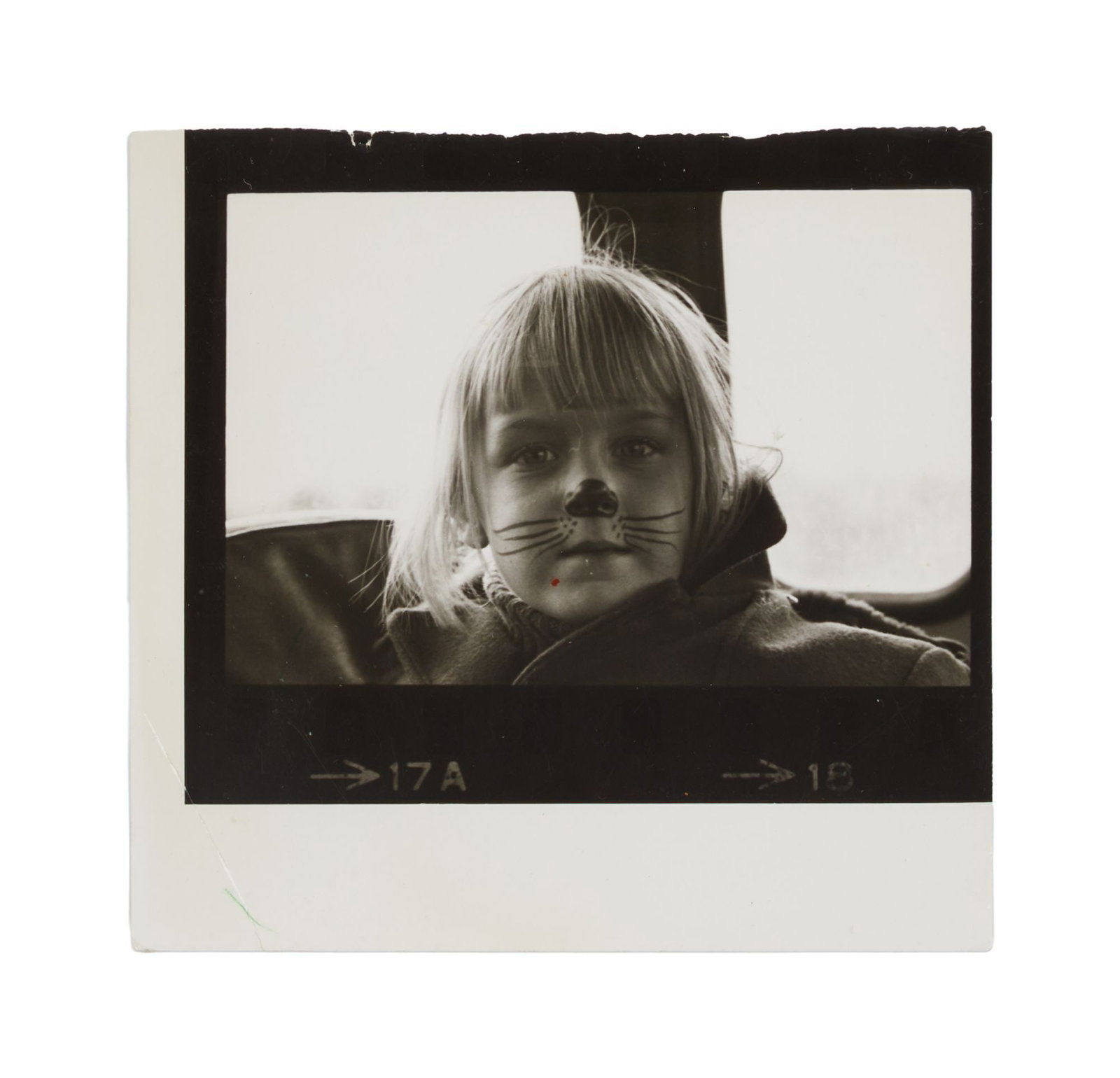 Linda McCartney | Handmade Photographic Postcard of Daughter Heather Sent to Lee Eastman: A postcard made by Linda McCartney from an original contact print of her daughter Heather addressed to Linda's father / Heather's grandfather Lee Eastman. Eastman's New York City address