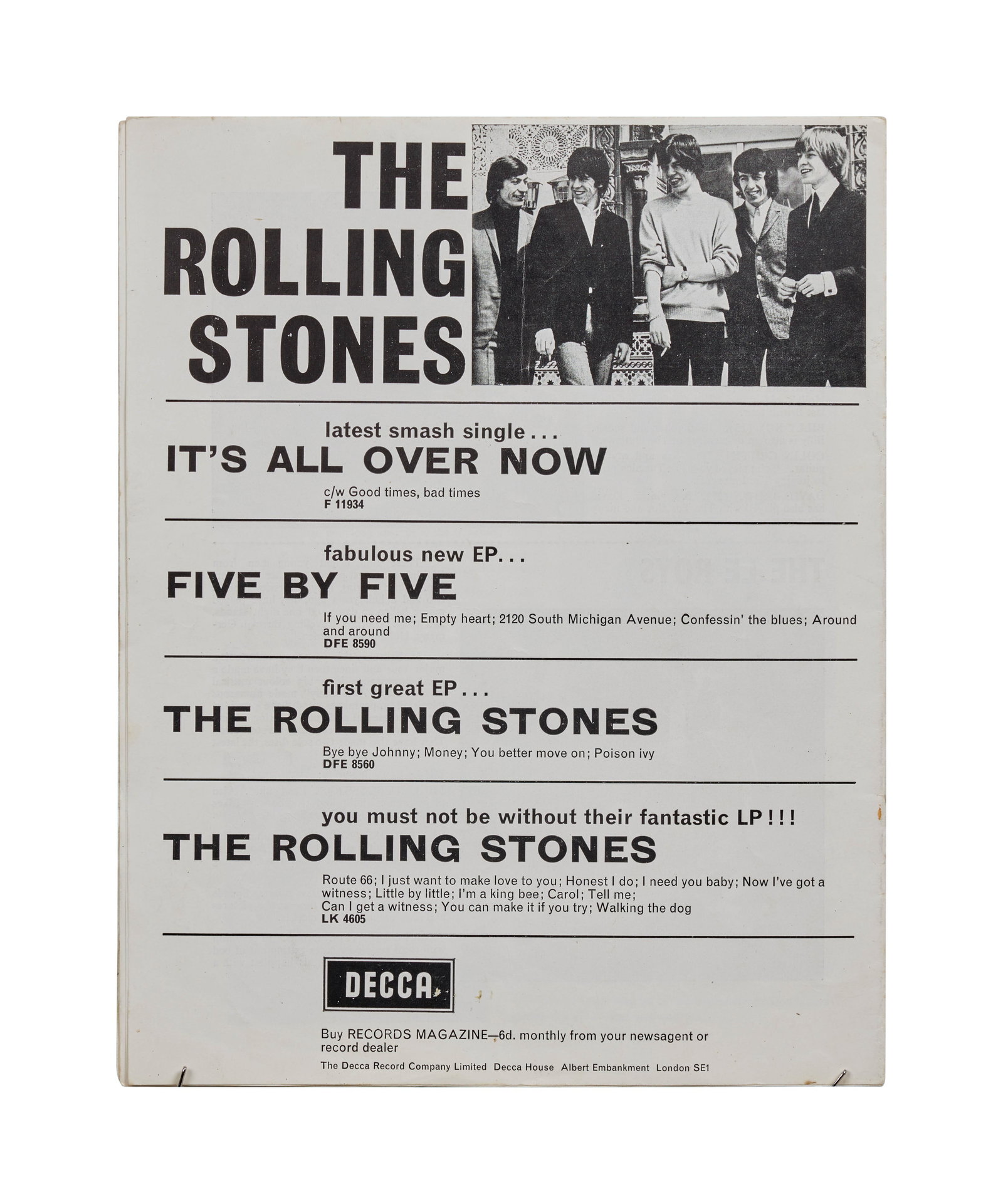 The Rolling Stones | 1964 Signed Program - 6
