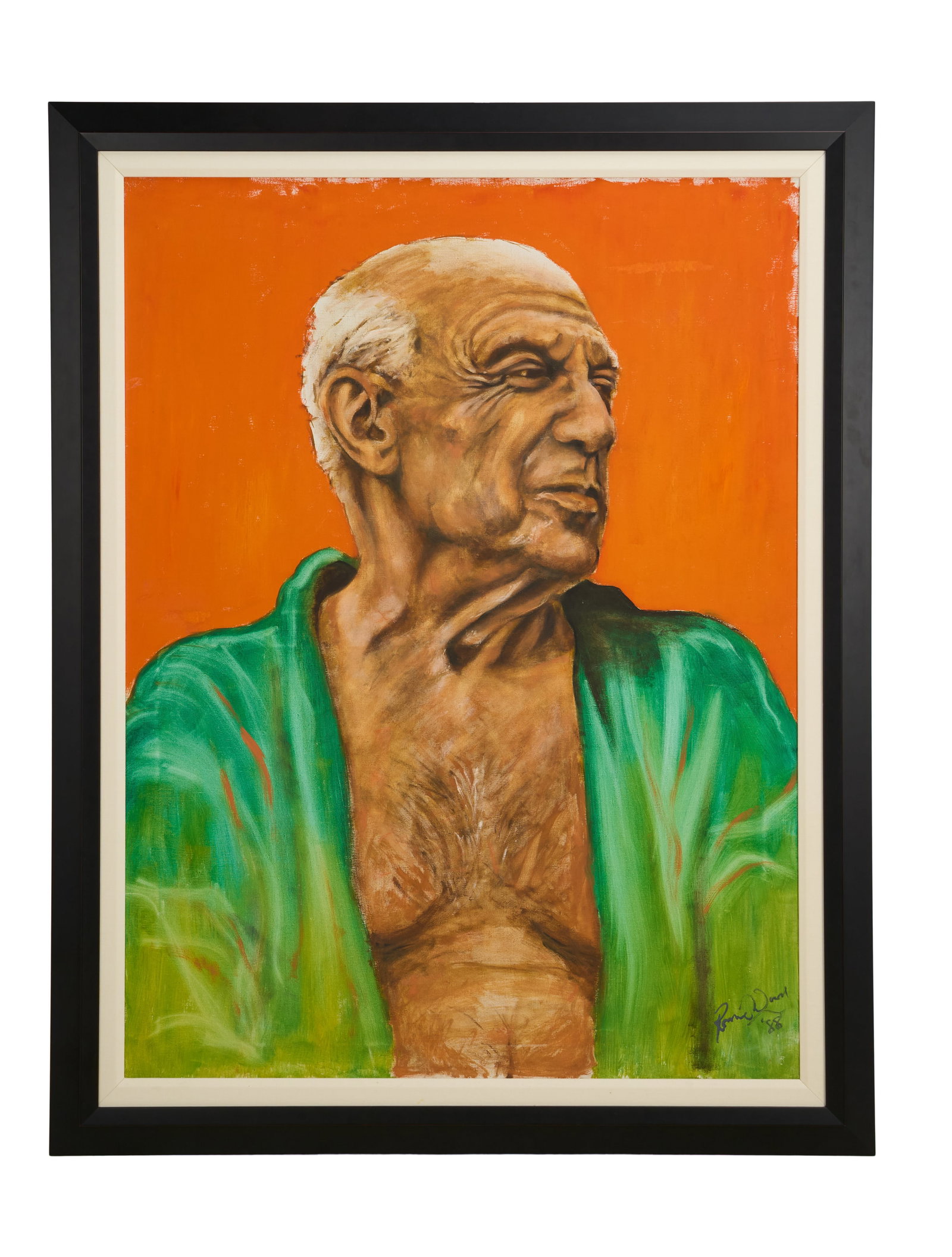 Ronnie Wood | "Picasso" Signed Original Oil on Canvas Painting: An original Ronnie Wood oil on canvas painting entitled, "Picasso," signed by him.