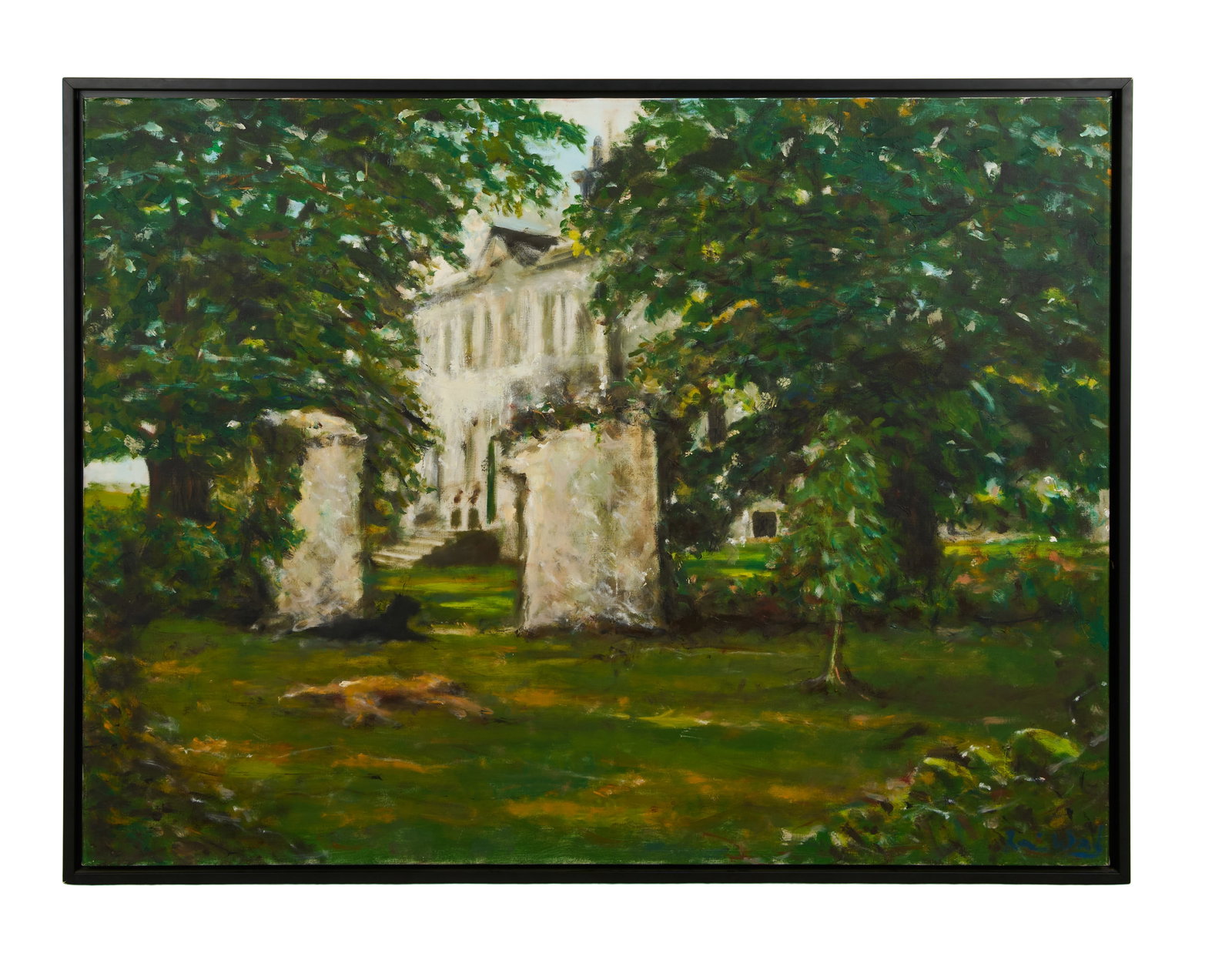 Ronnie Wood | "Sandy Mount" Original Oil on Canvas Painting: An original framed Ronnie Wood oil on canvas painting, entitled, "Sandy Mount."