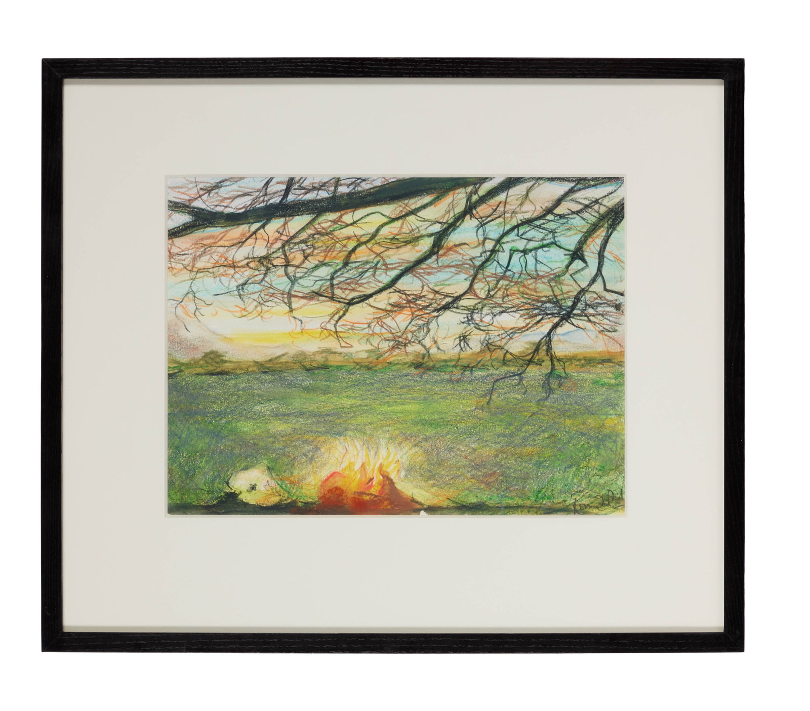 Ronnie Wood | "Shara" Signed Original Mixed-Media on Paper Painting: An original Ronnie Wood mixed-media on paper painting entitled, "Shara," signed by him.