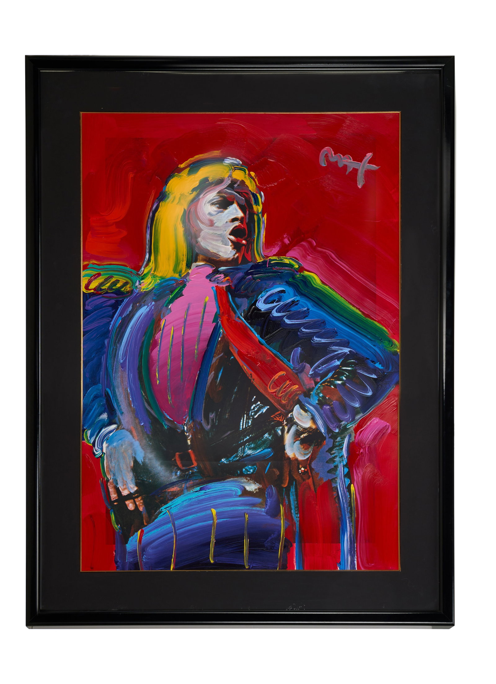 Peter Max | "Mick Jagger" Hand-Embellished Screenprint (1 of 3)