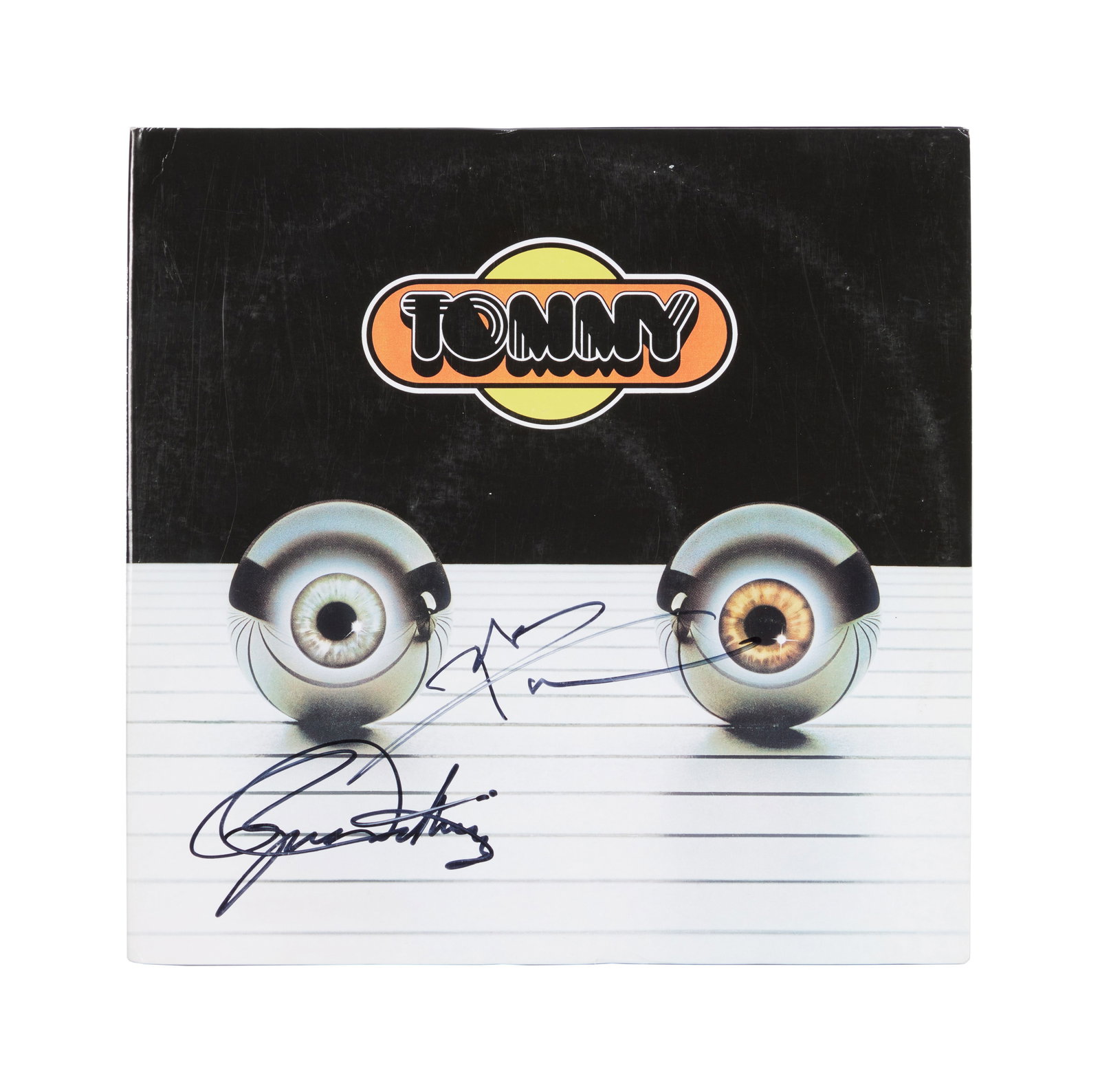 The Who | 2015 Roger Daltry and Pete Townshend Signed "Tommy" Record Album: A rare 2015 Ode Records demo 2-LP record album of The Who's rock musical, Tommy (ODE-00005-1), that has been signed to the cover by Roger Daltrey and Pete Townshend in black marker. 