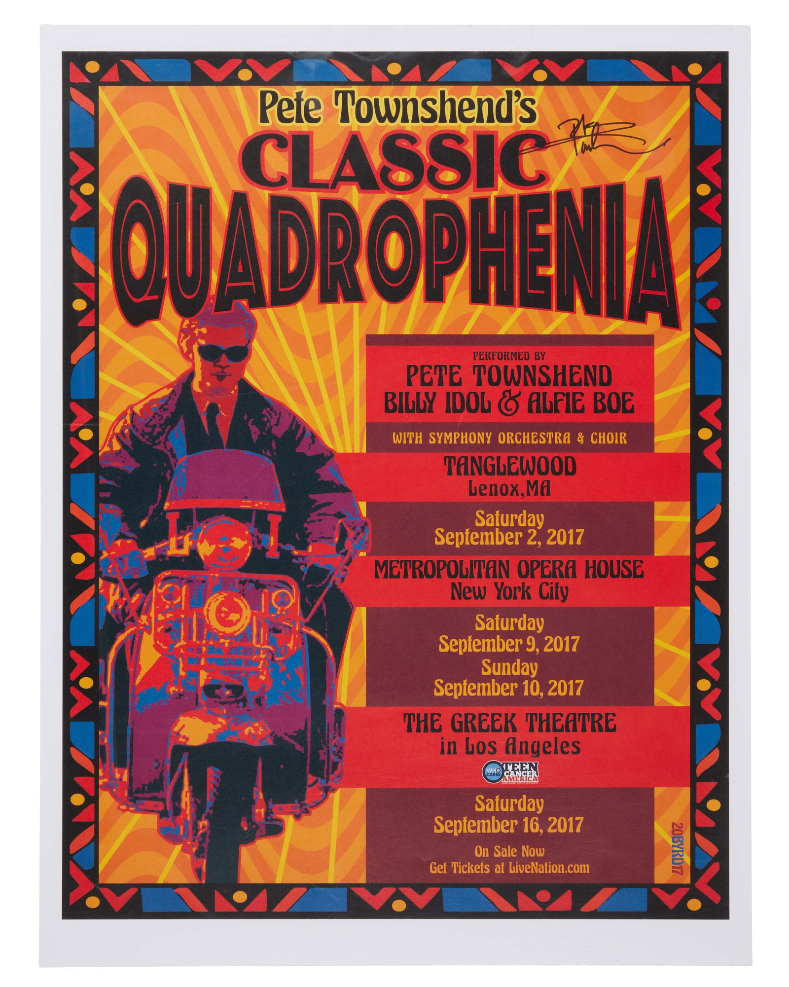 Pete Townshend | Signed "Classic Quadrophenia" Poster (1 of 3)