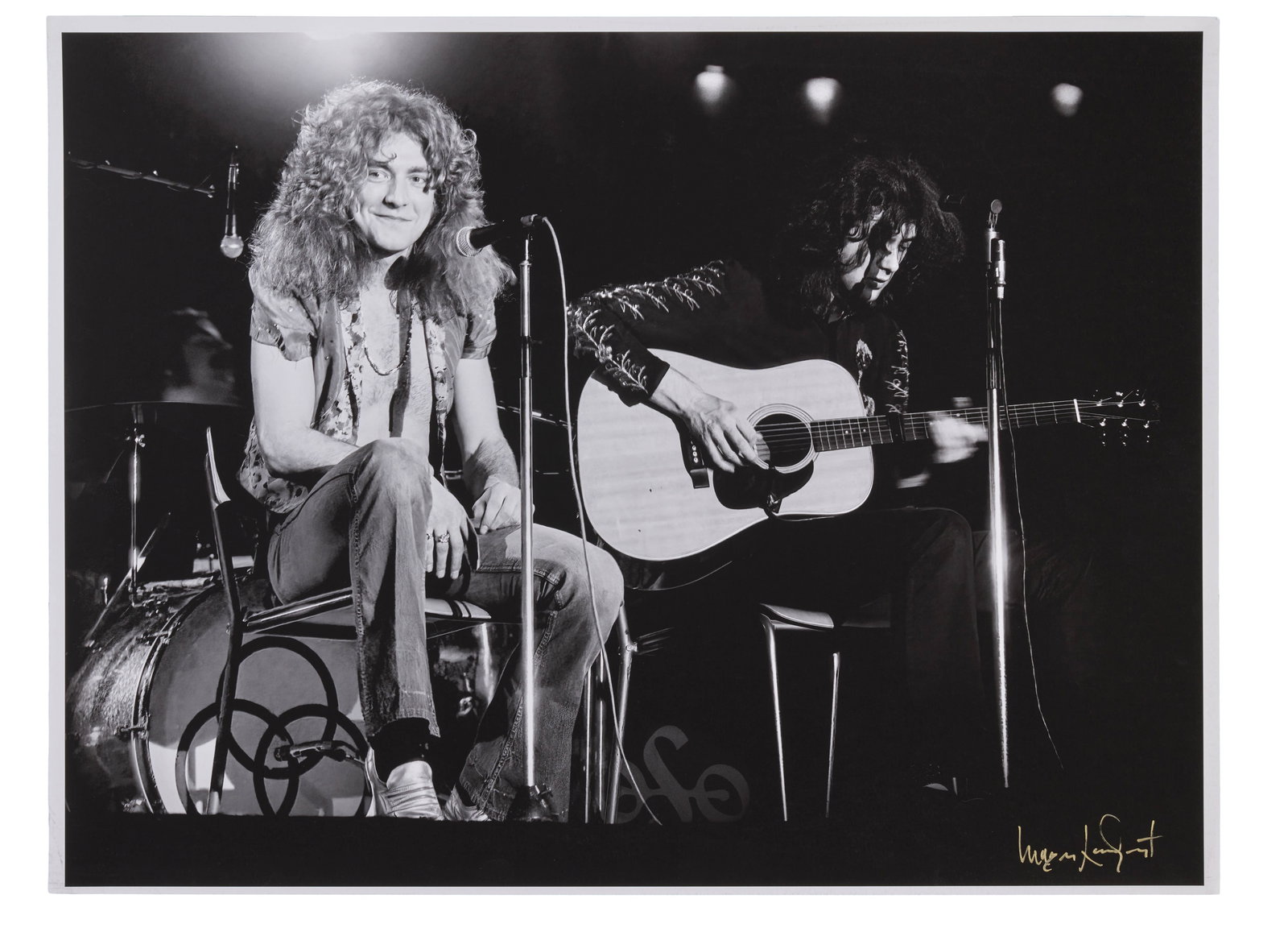 Led Zeppelin | Robert Plant and Jimmy Page Photo Print Signed by Photographer Magnus Landqvist (1 of 2)