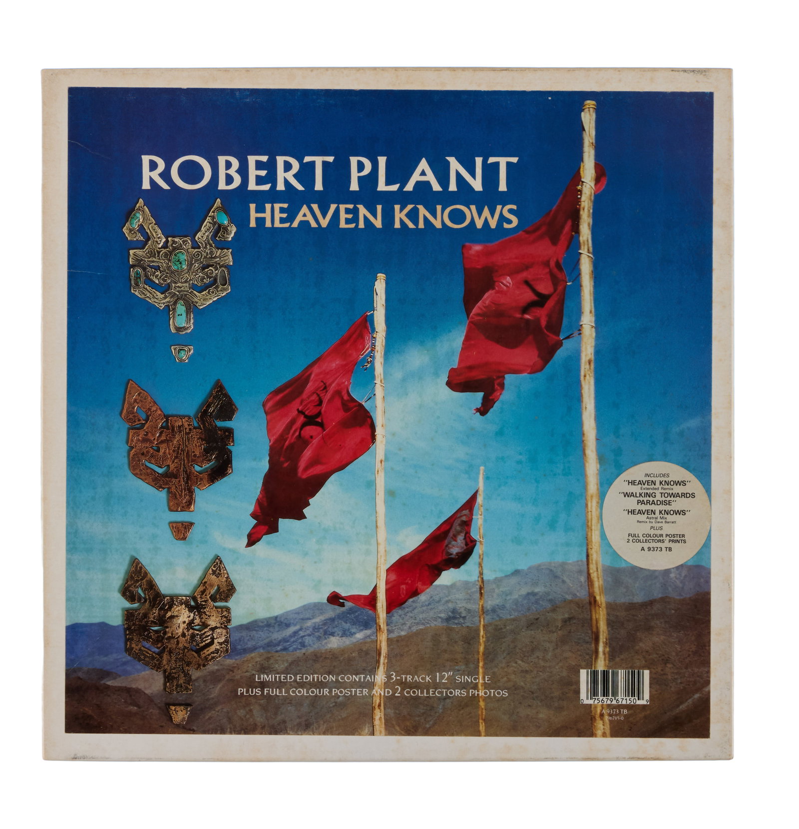 Robert Plant | "Heaven Knows" Record Single with Signed Poster and VIP Guest Pass (1 of 6)