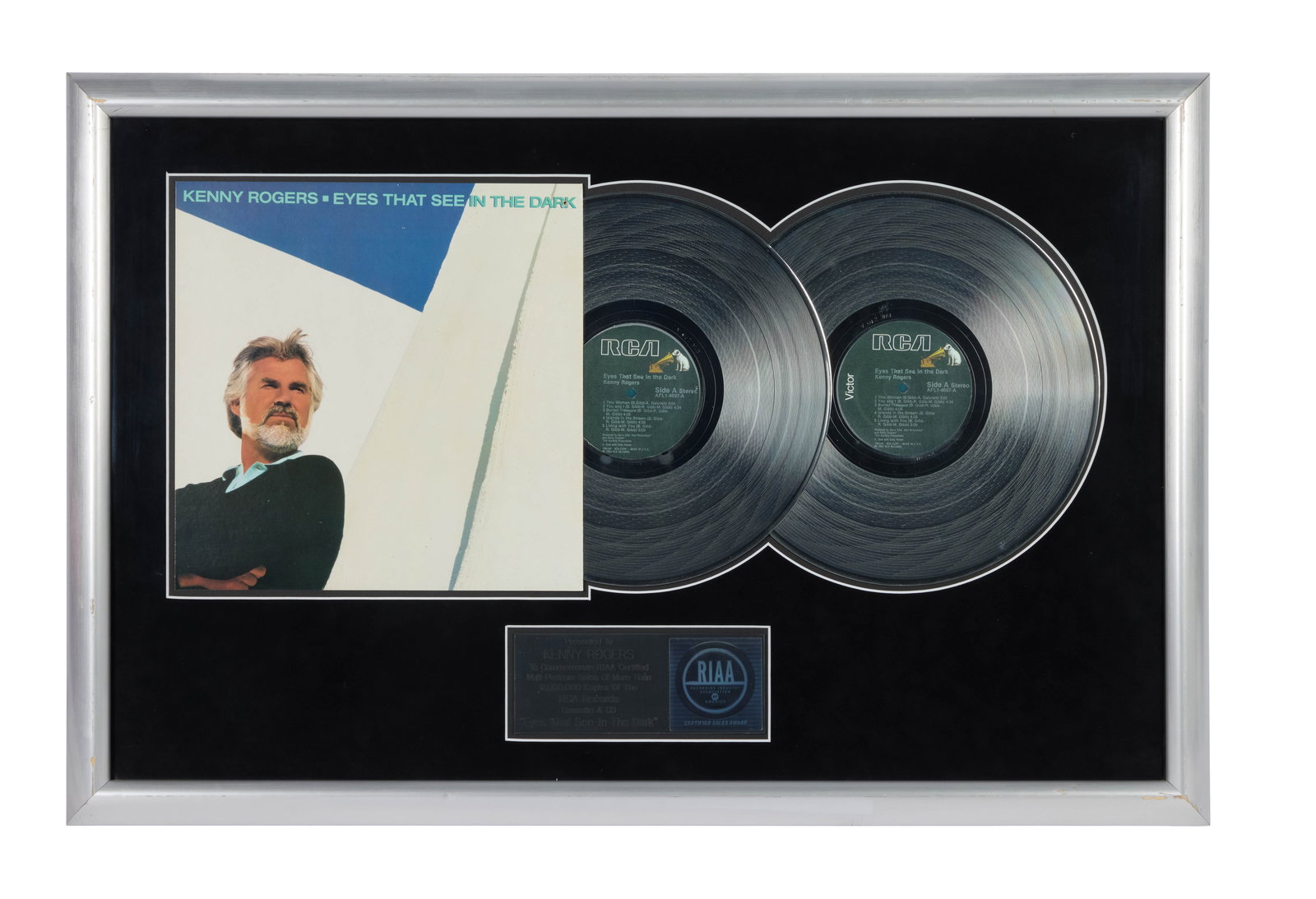 Kenny Rogers | RIAA "Multi-Platinum" Sales Award for "Eyes That See in the Dark" (1 of 2)