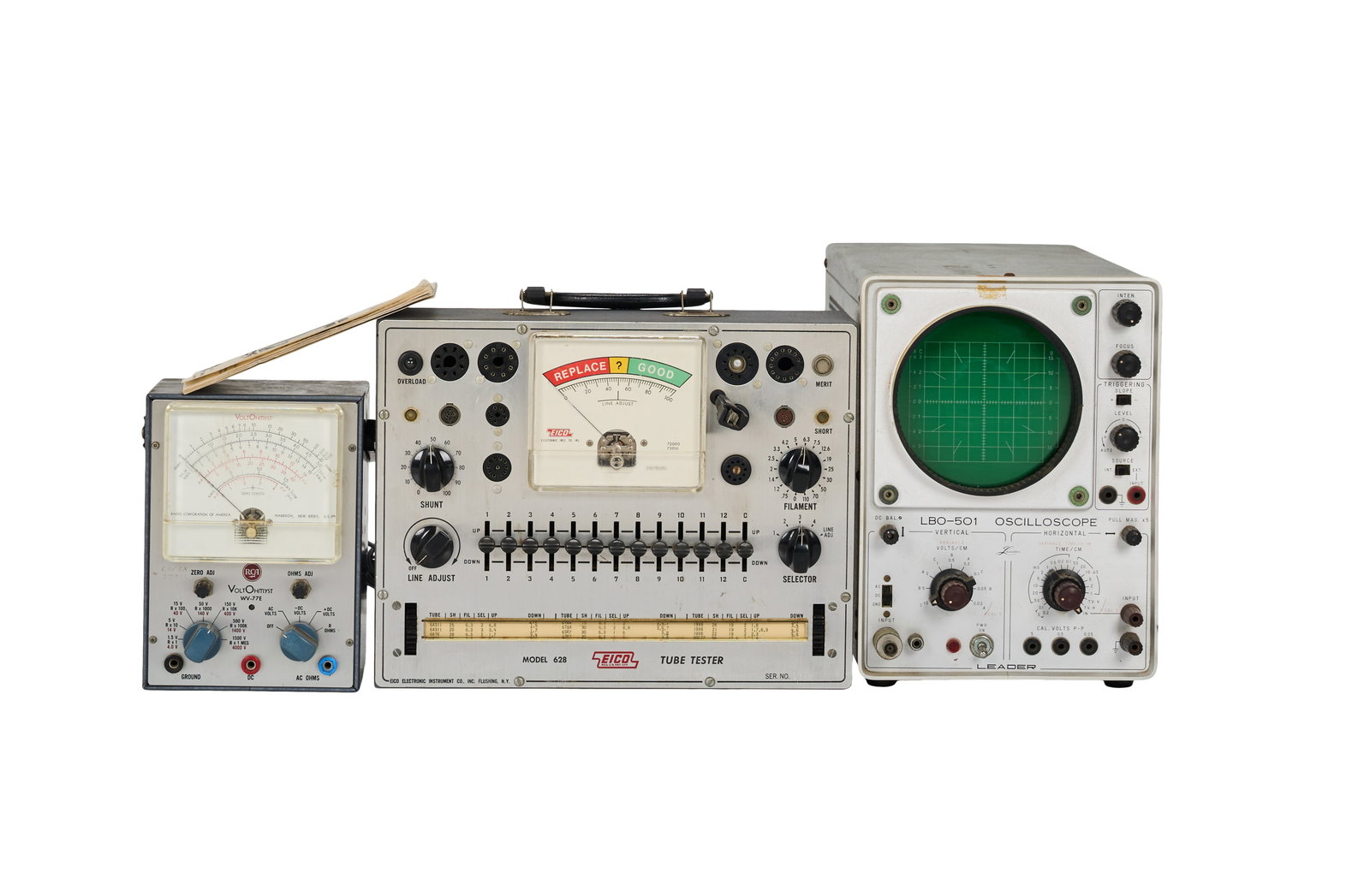 Alexander Dumble | Owned/ Used Test Gear with Large, Vintage Tube Power Supply: This is a 8-pc lot of original test equiplment owned and used by famed amp designer and builer Alexander Dumble in his amplifier building shop ("The Amp Lab" as he called it) Note: All pieces are "as