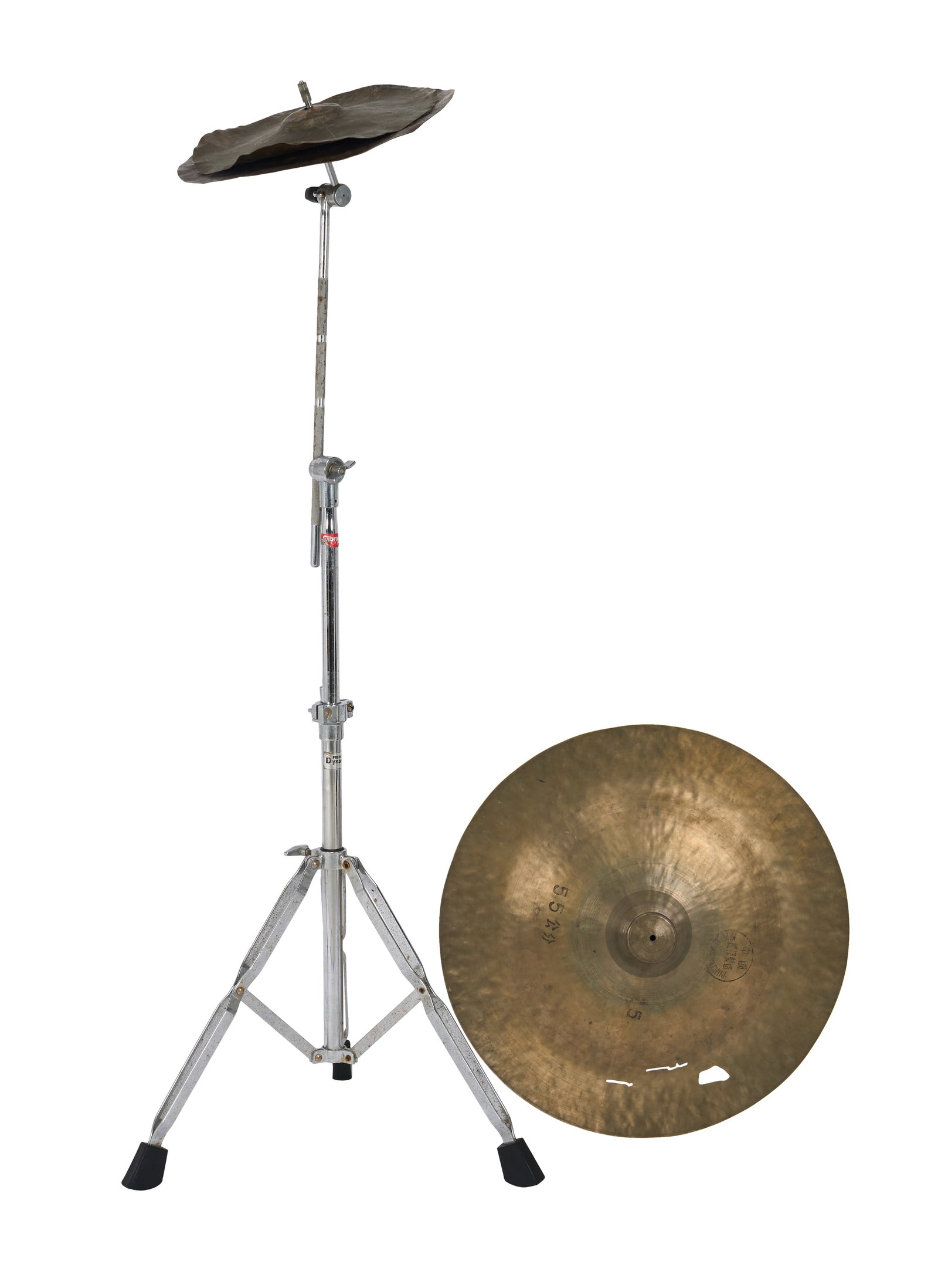 Ed Mann | Zappa Stage Used Wuhan China, Effects Cymbals, and Magazine: These cymbals come from long-time Zappa percussionist Ed Mann's collection. Included is a 1970s 21" Wuhan China that Ed played by hand at concerts such as Frank Zappa's 1981 Halloween at the Palladium